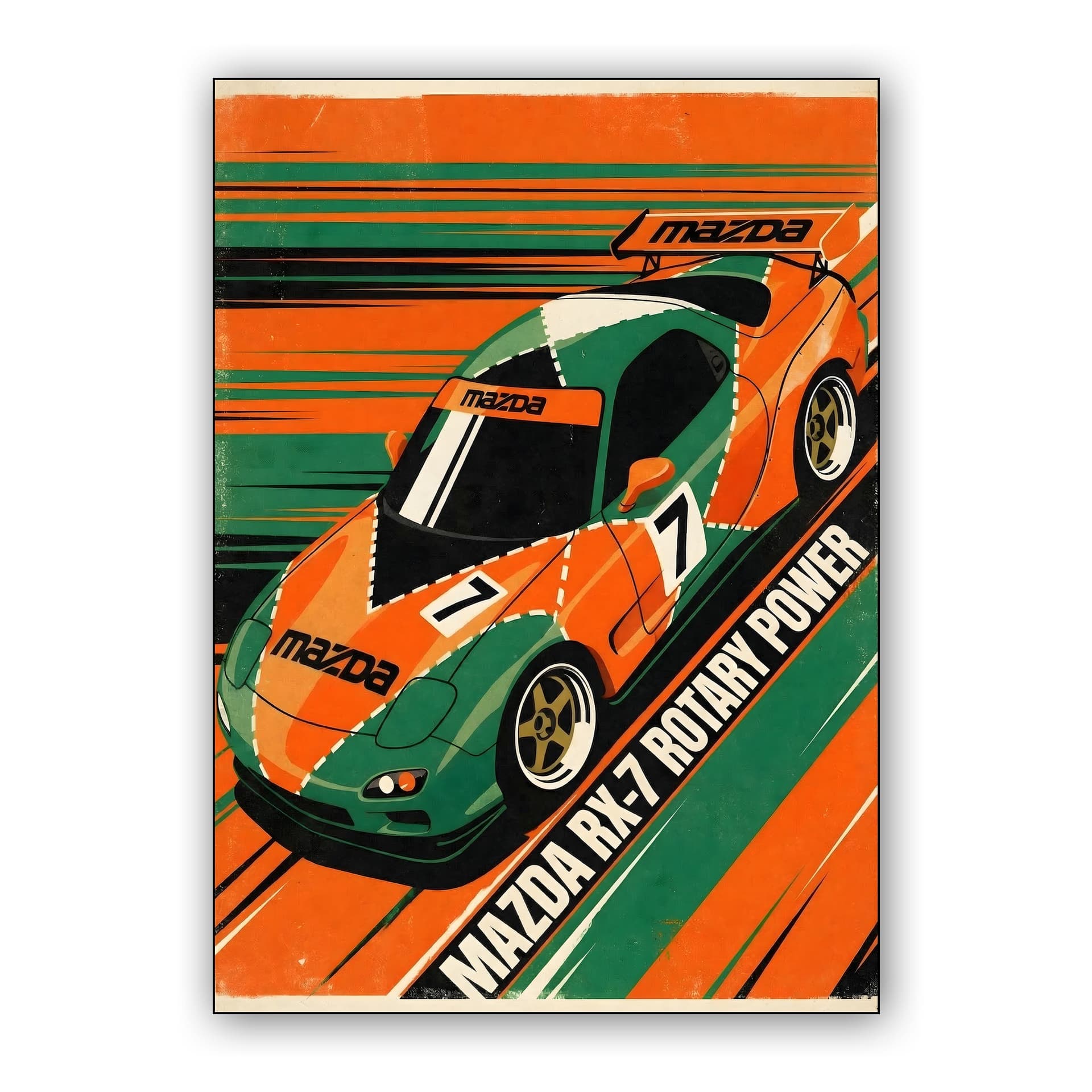 Rotary Power: Mazda RX-7 Vintage Racing Poster