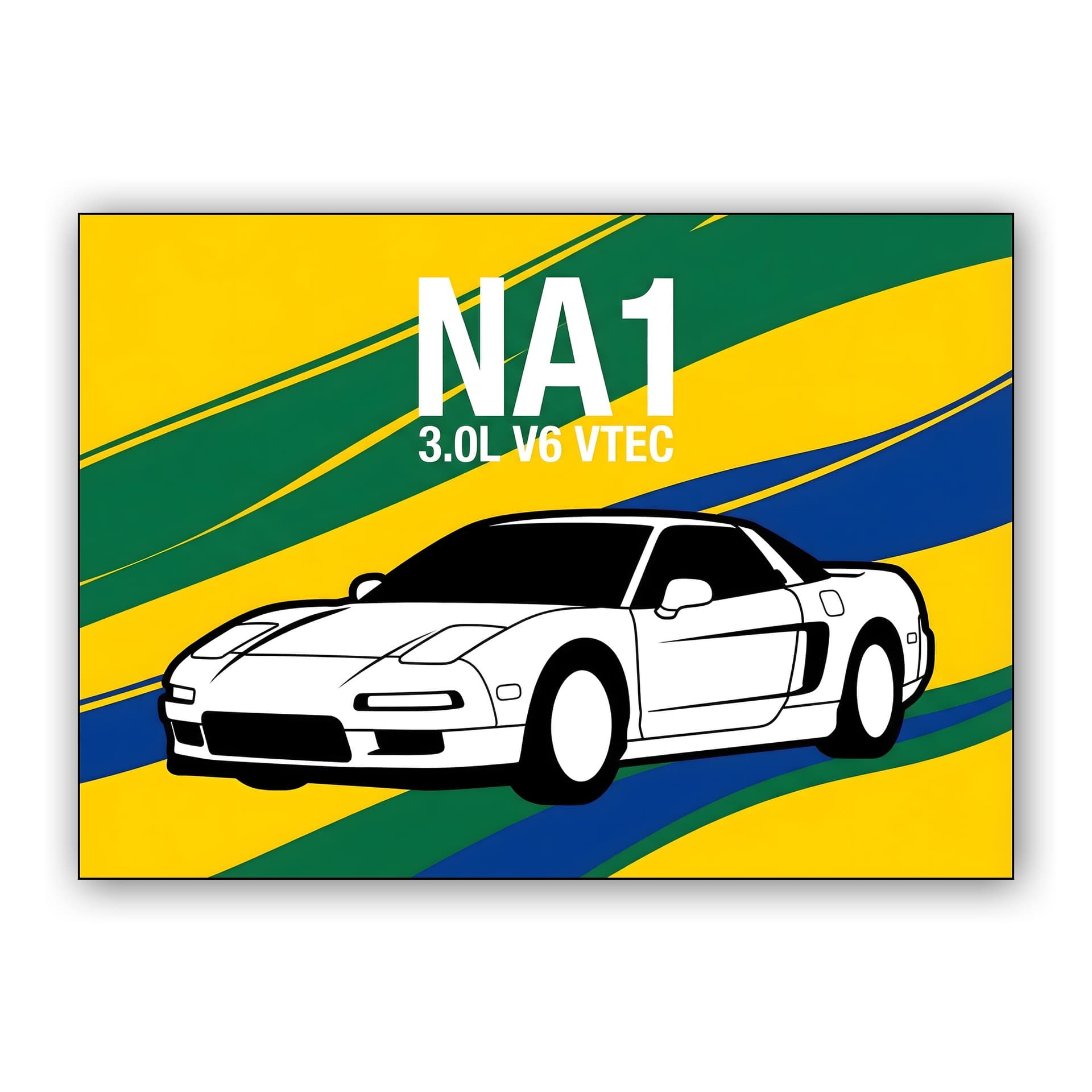 Legend of the Senna Era: Honda NSX NA1 VTEC Illustration