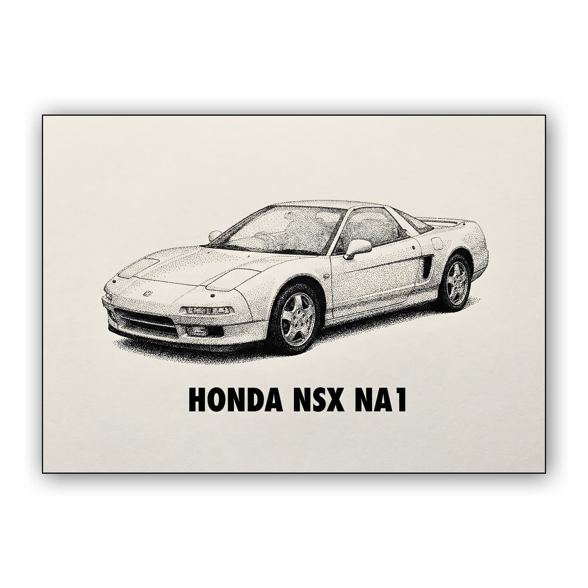 Precision in Dots: Honda NSX NA1 Stippling Art