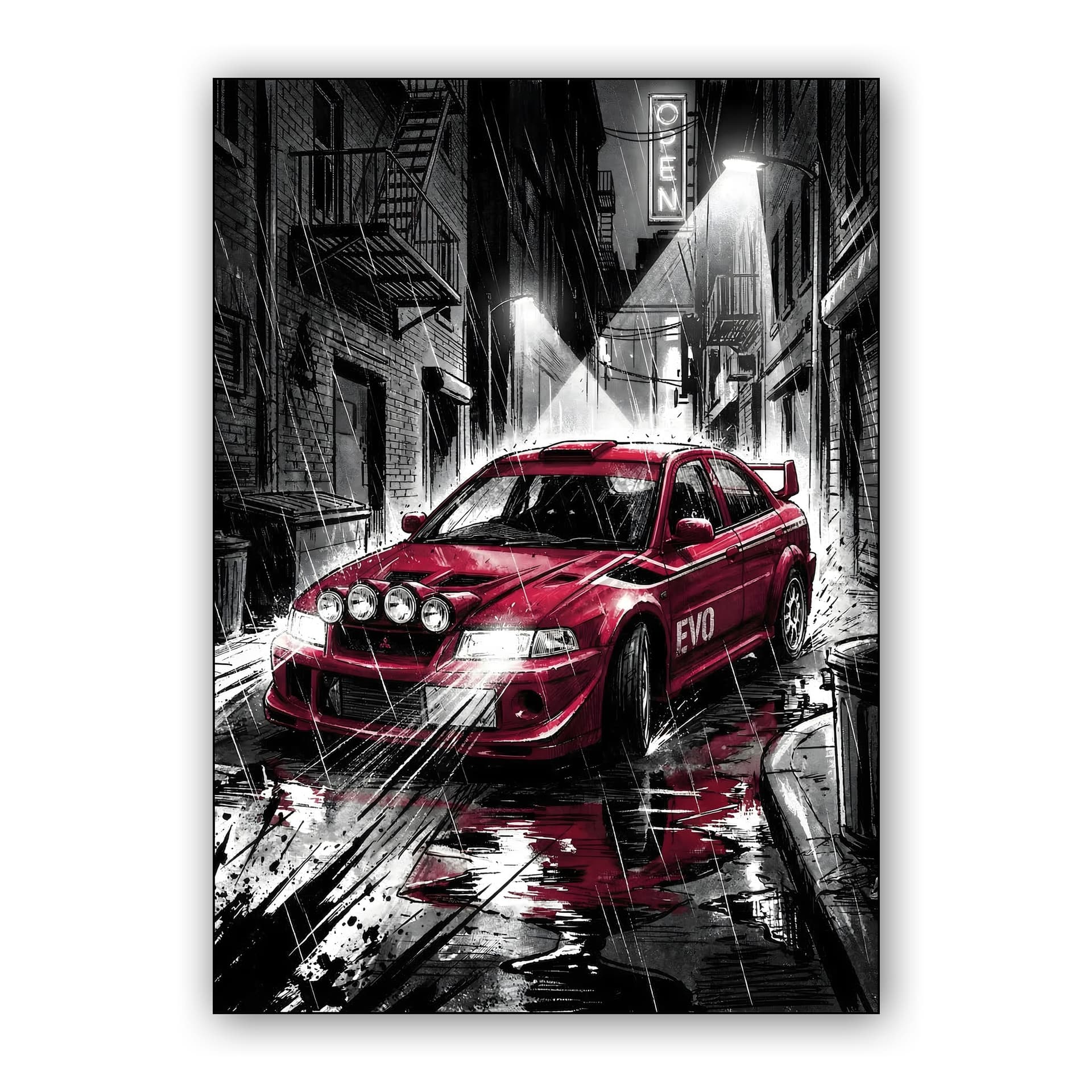 Alleyway Predator: Mitsubishi Lancer Evolution VI