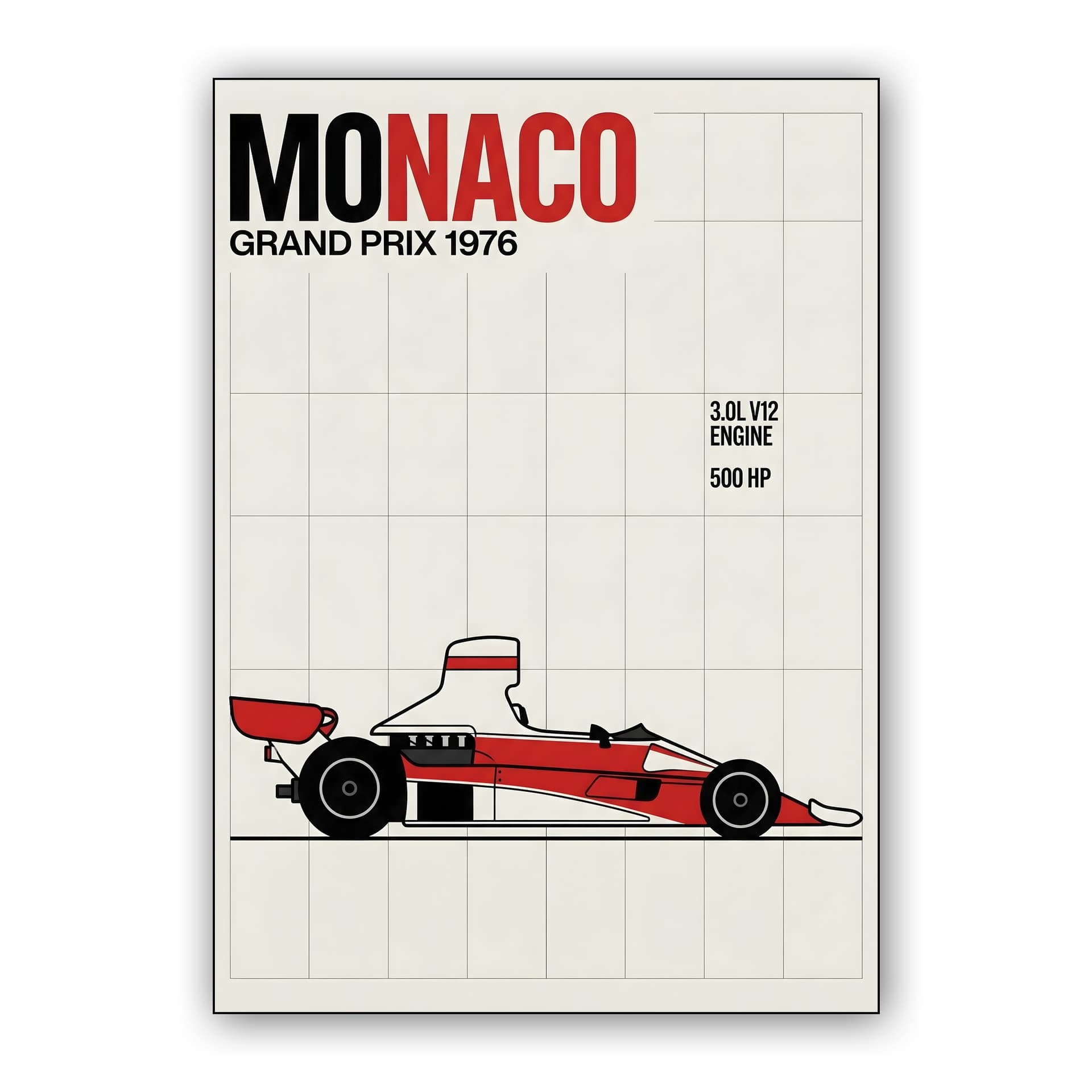 Monaco Grand Prix 1976: V12 Technical Illustration