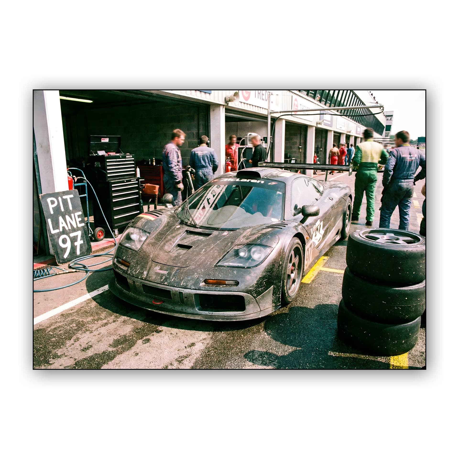 Battle-Scarred: McLaren F1 GTR in the Pit Lane