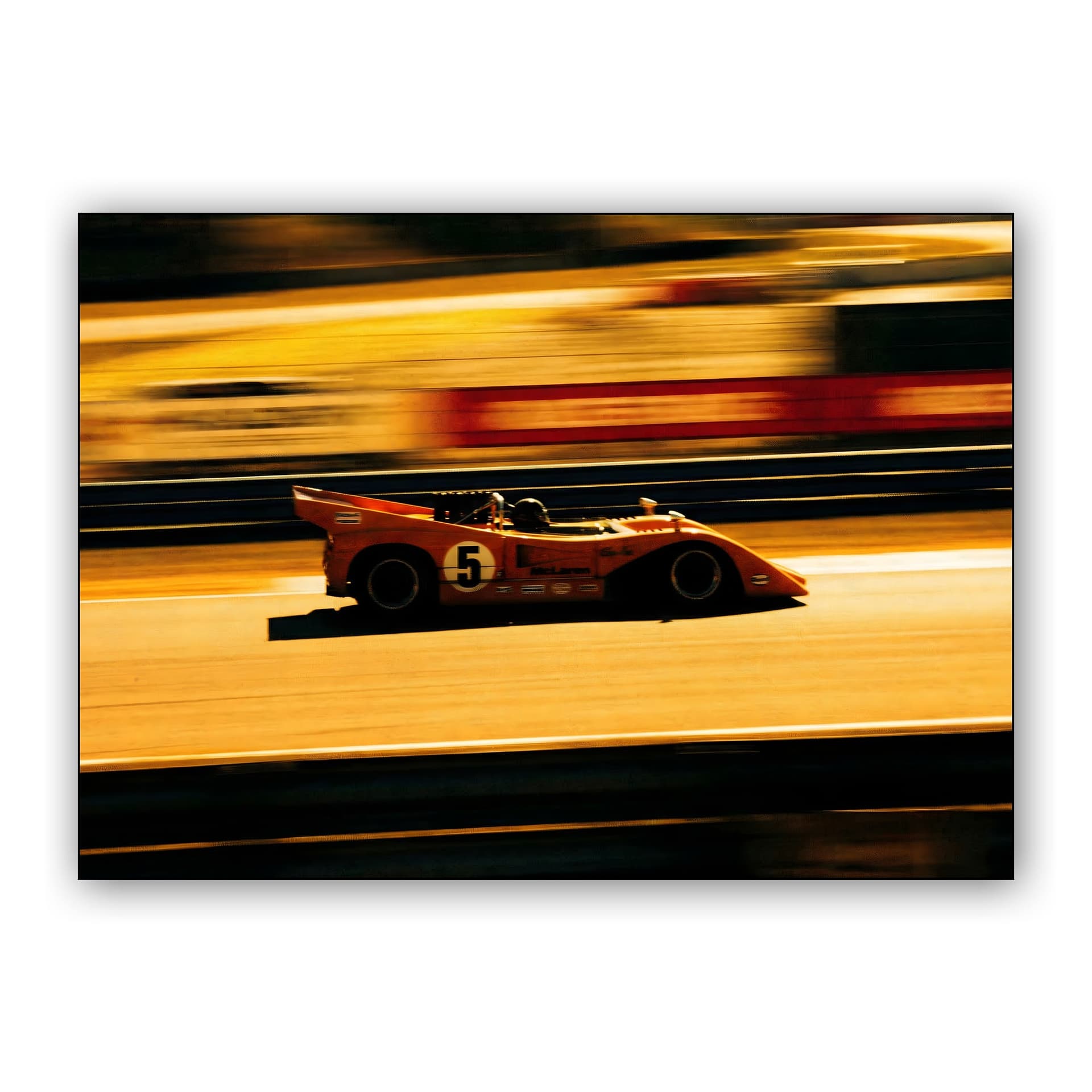 Orange Thunder: McLaren M8 Can-Am Panning Shot