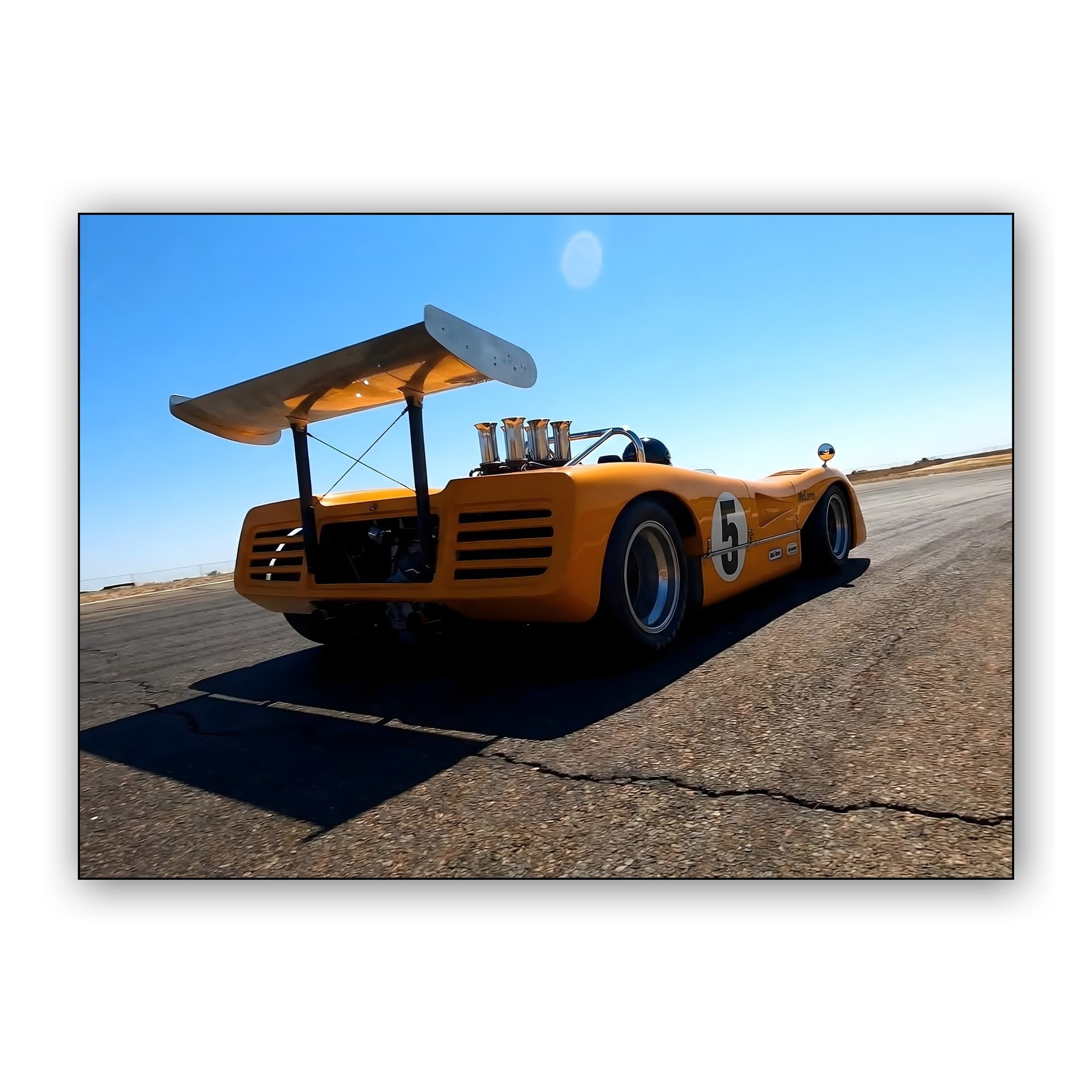 McLaren M8 'Orange Monster' Can-Am Trackside