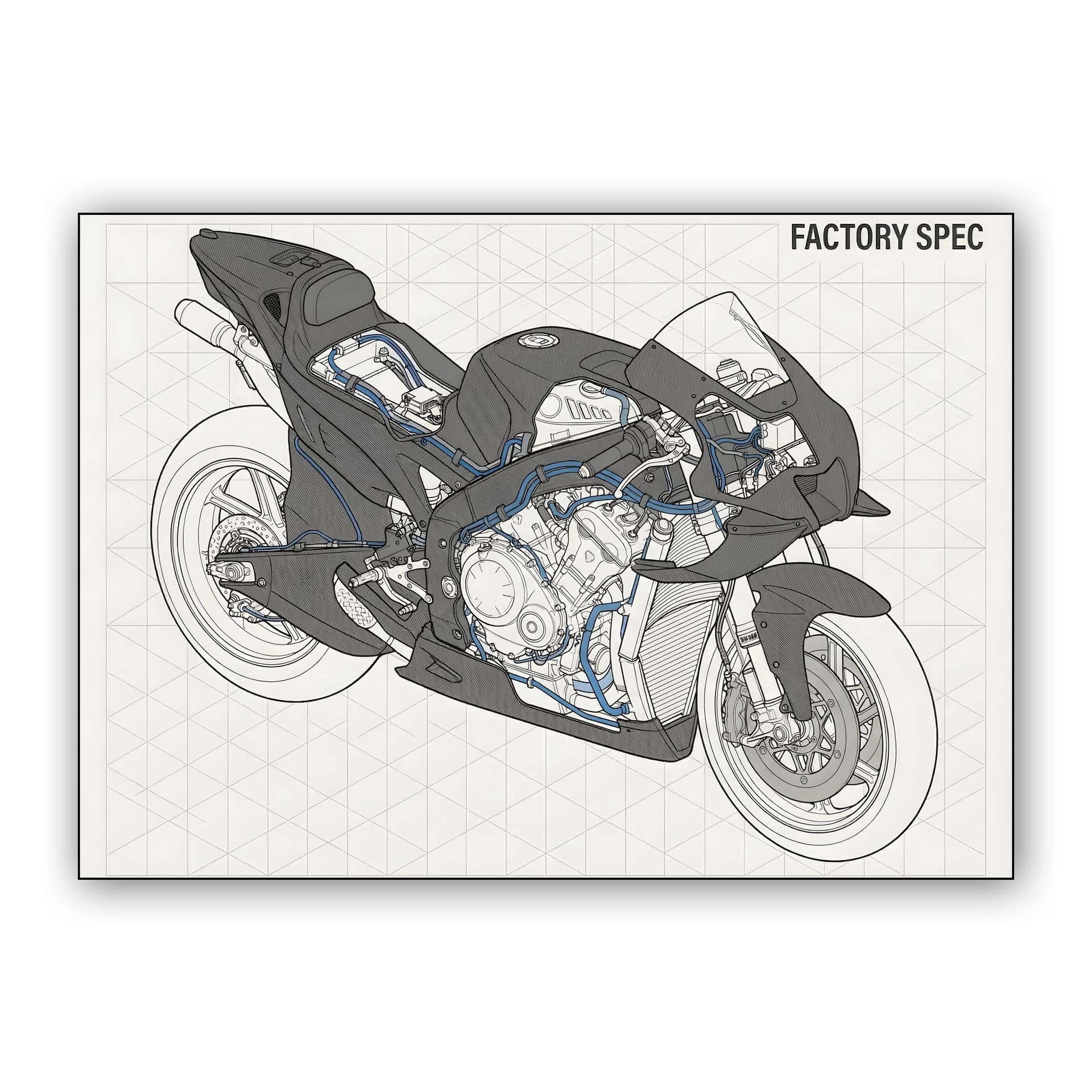 BMW S 1000 RR: Factory Spec Technical Illustration