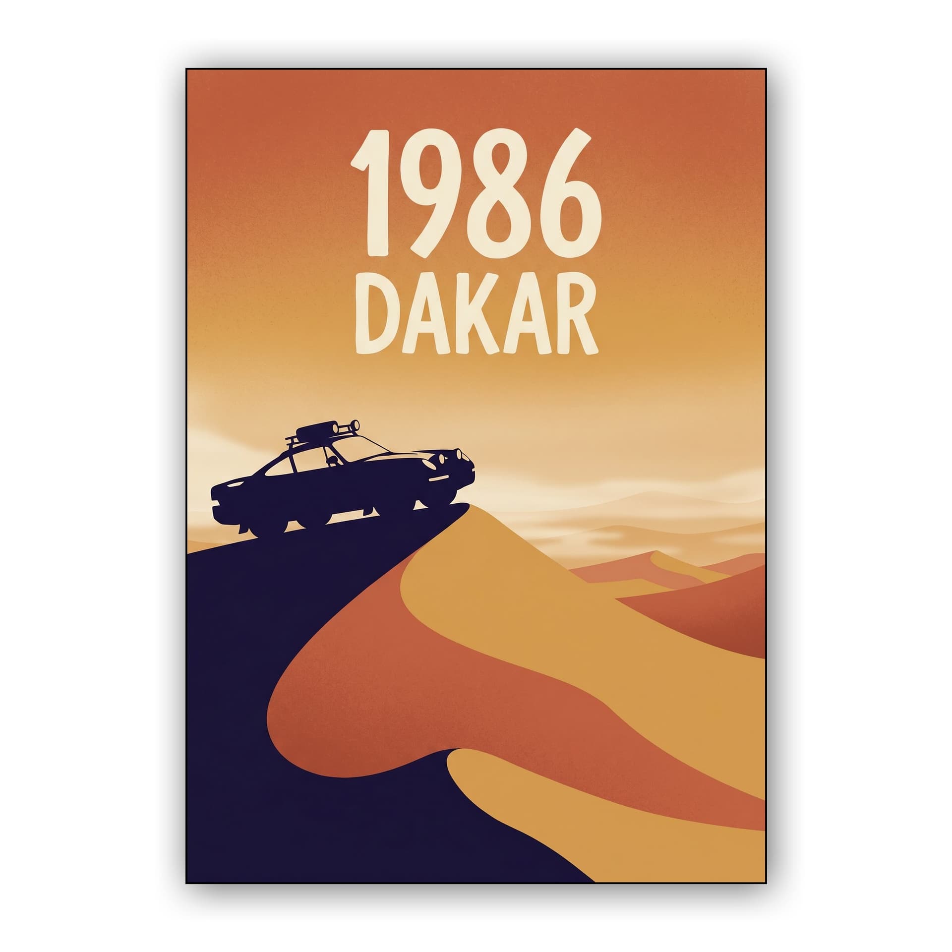 1986 Dakar Porsche 959 Minimalist Poster