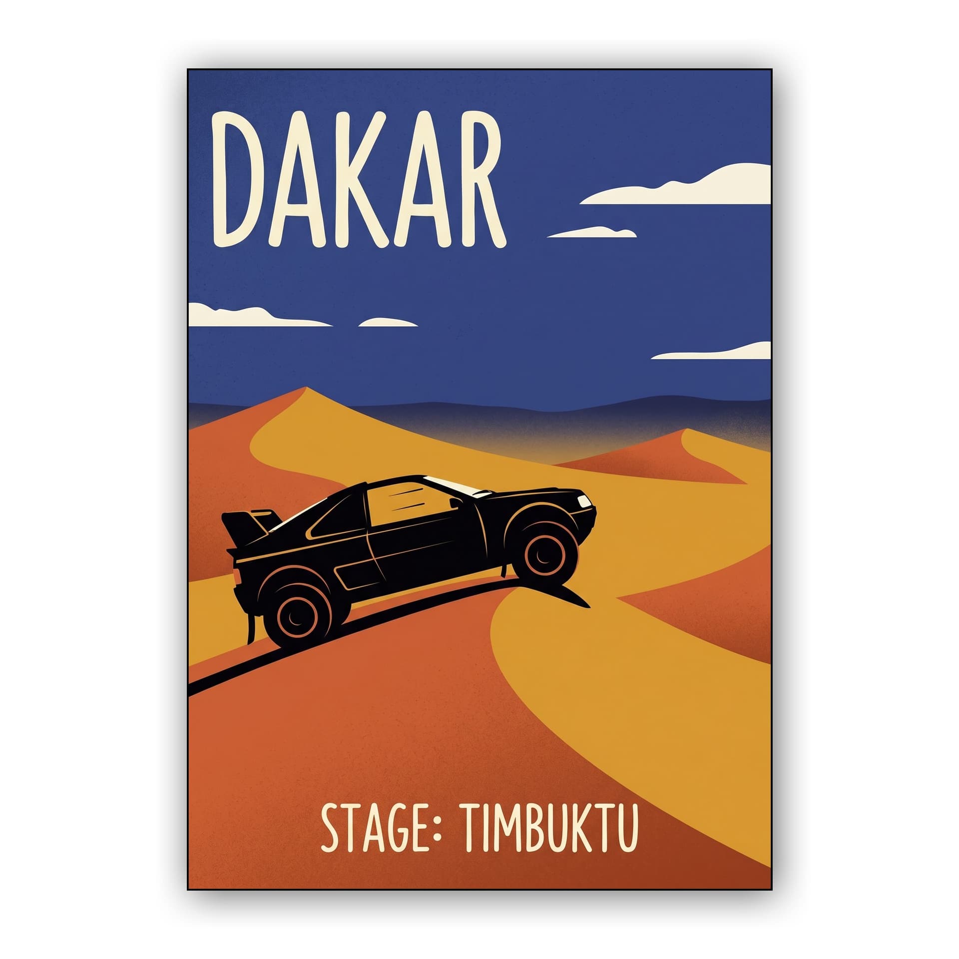Peugeot 205 T16 Dakar Rally Timbuktu Poster