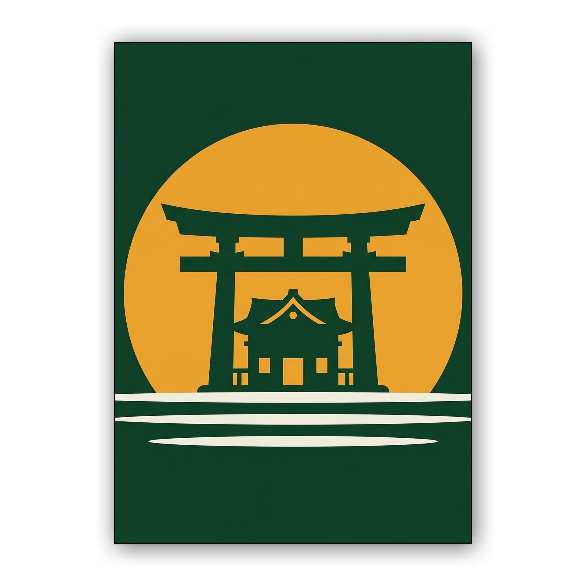 Emerald Sun: Minimalist Shinto Shrine
