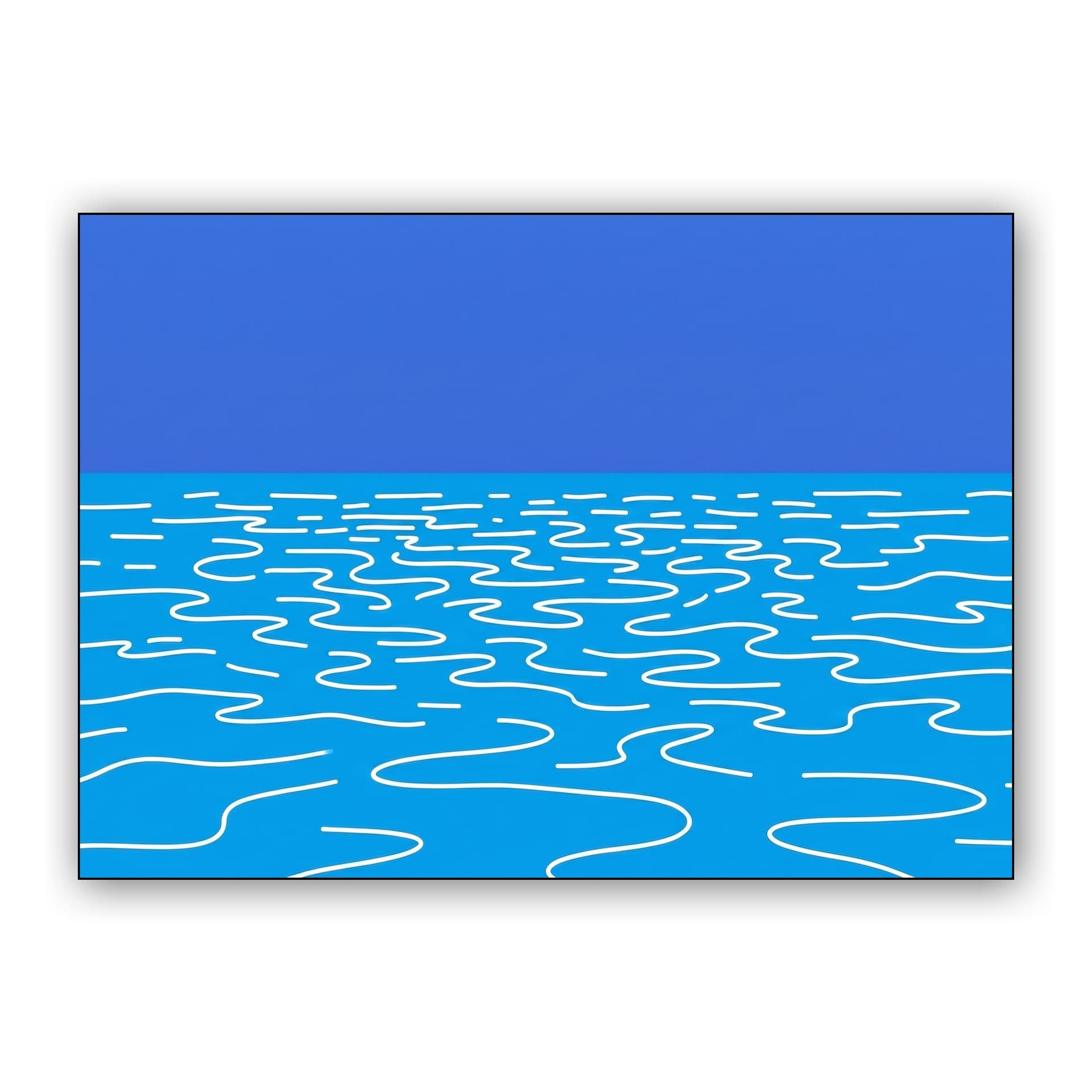 Scribbled Blue Sea