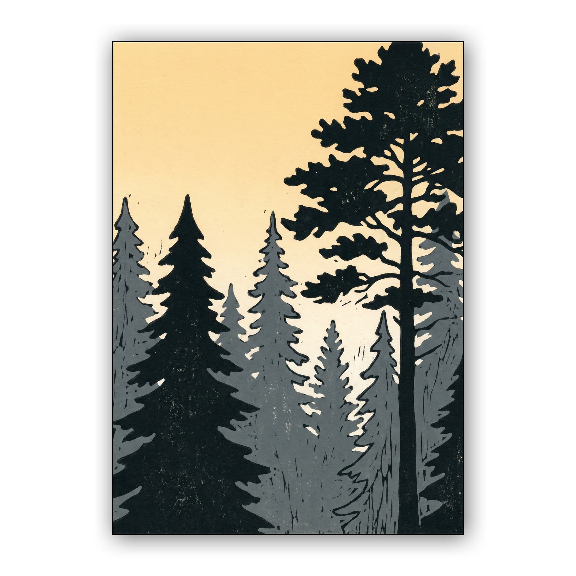 Twilight Forest Block Print