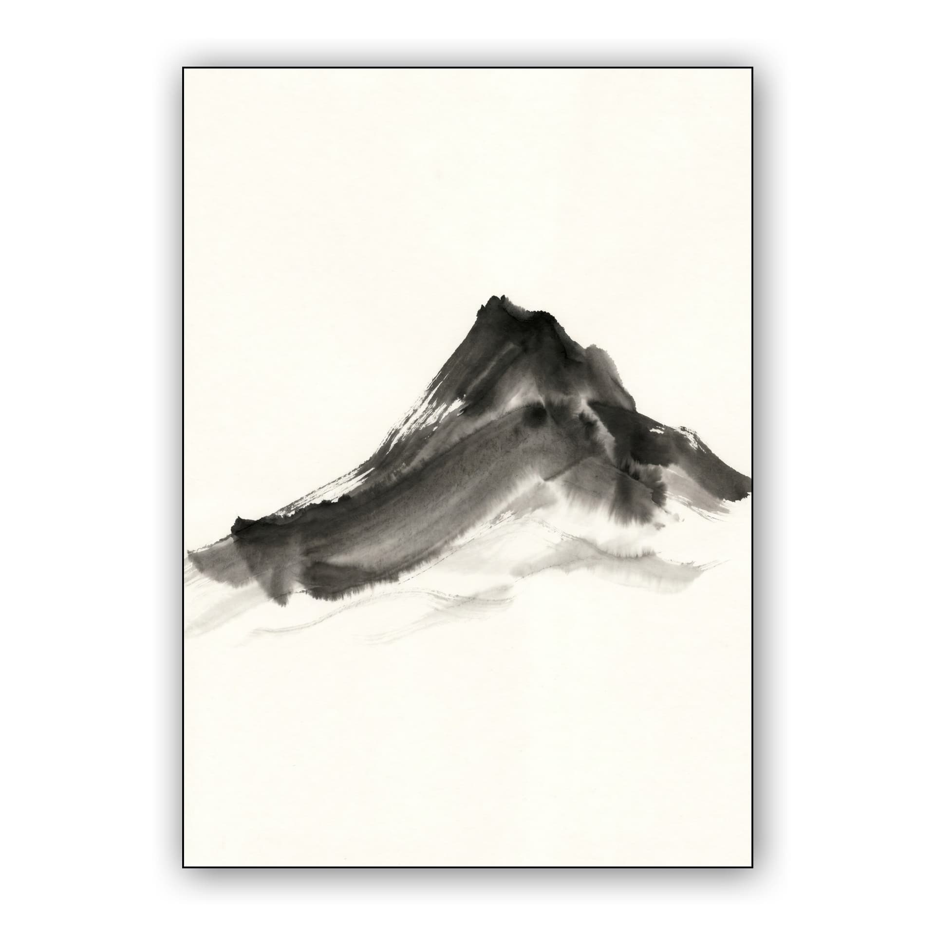 Zen Mountain Ink Wash