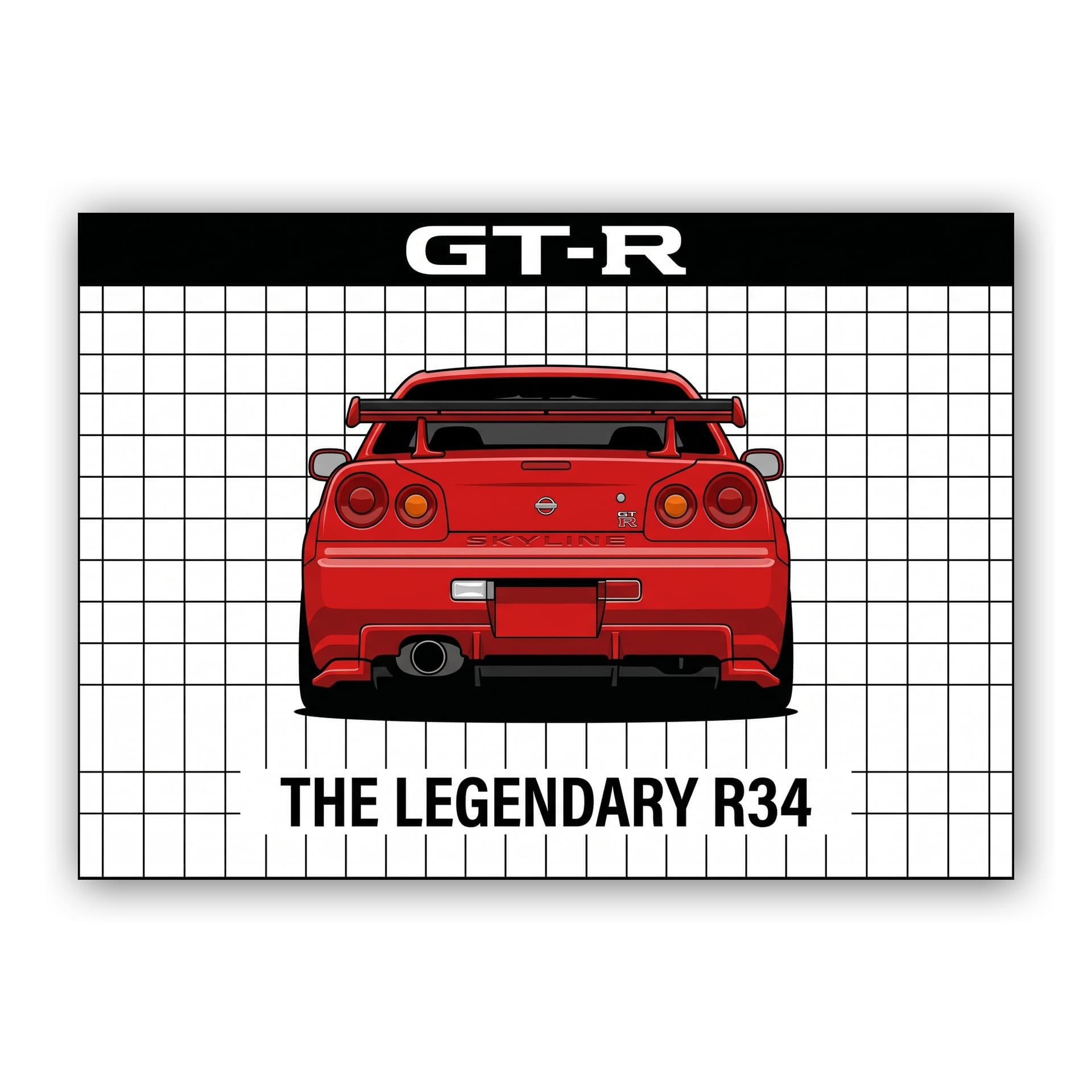 The Legendary R34 GT-R Red Skyline