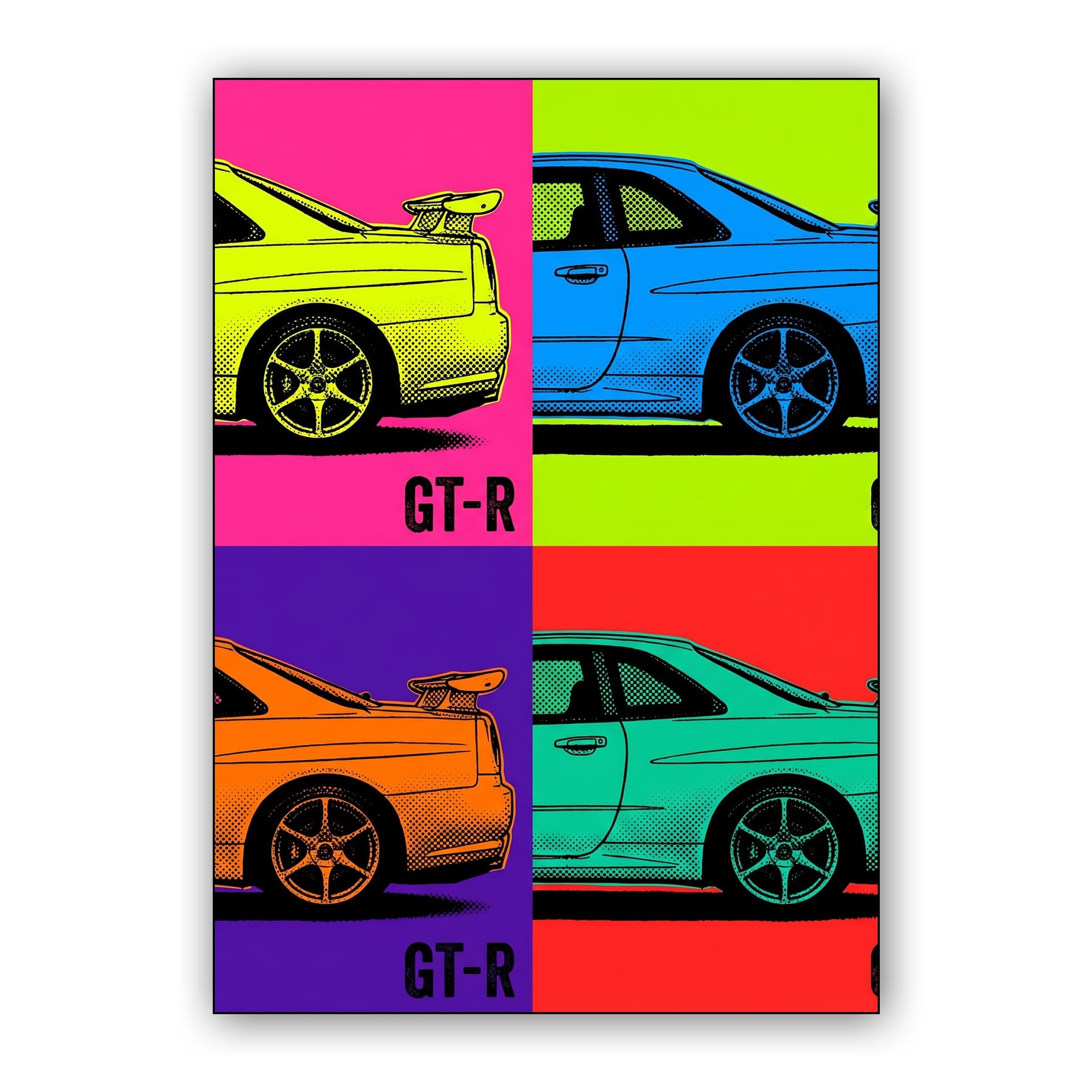 GT-R R34 Pop Art Grid