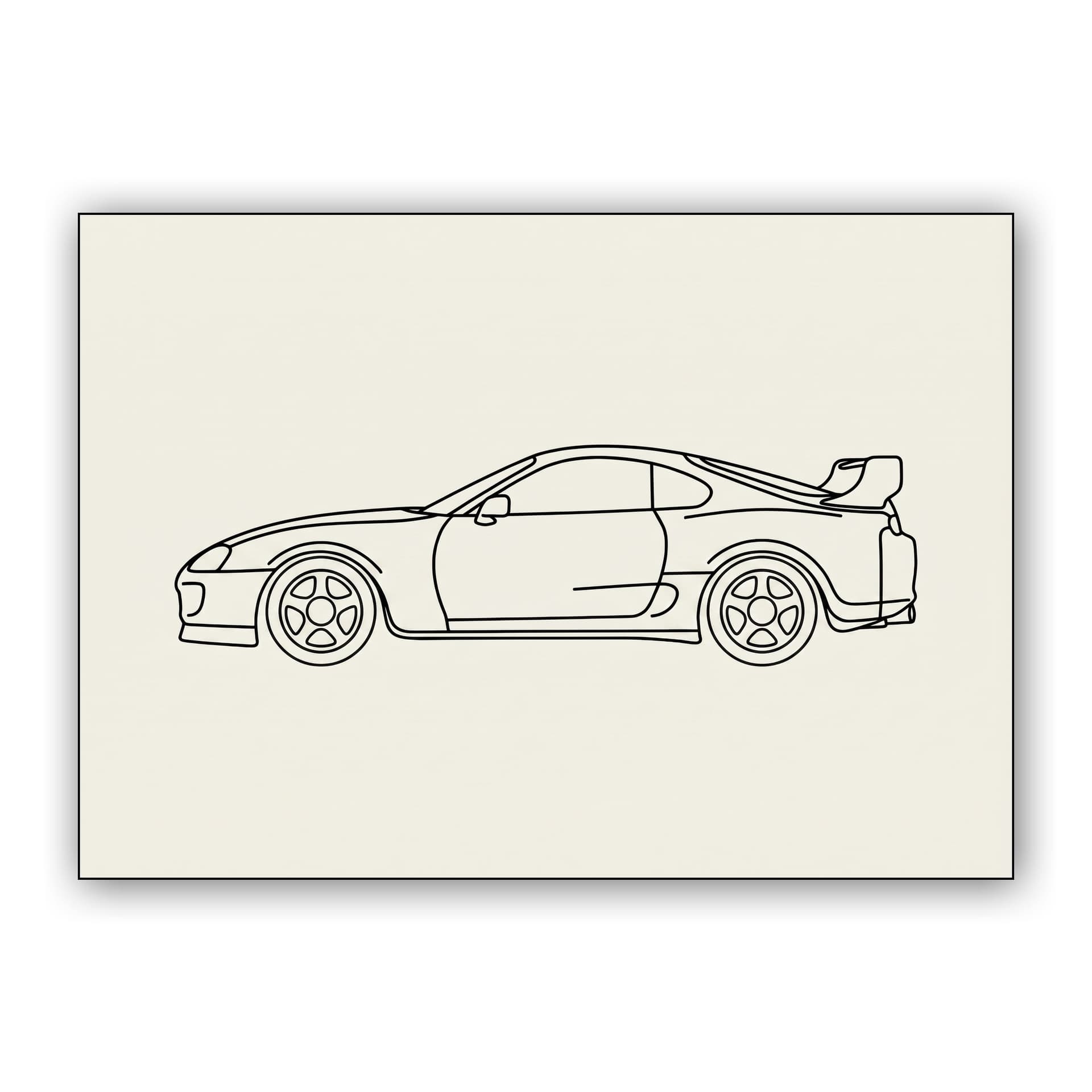 Supra A80 Minimalist Line Art Profile