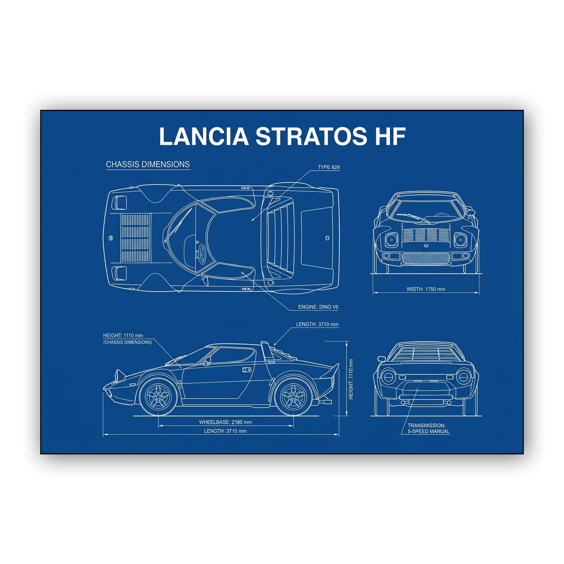 Lancia Stratos HF Technical Blueprint