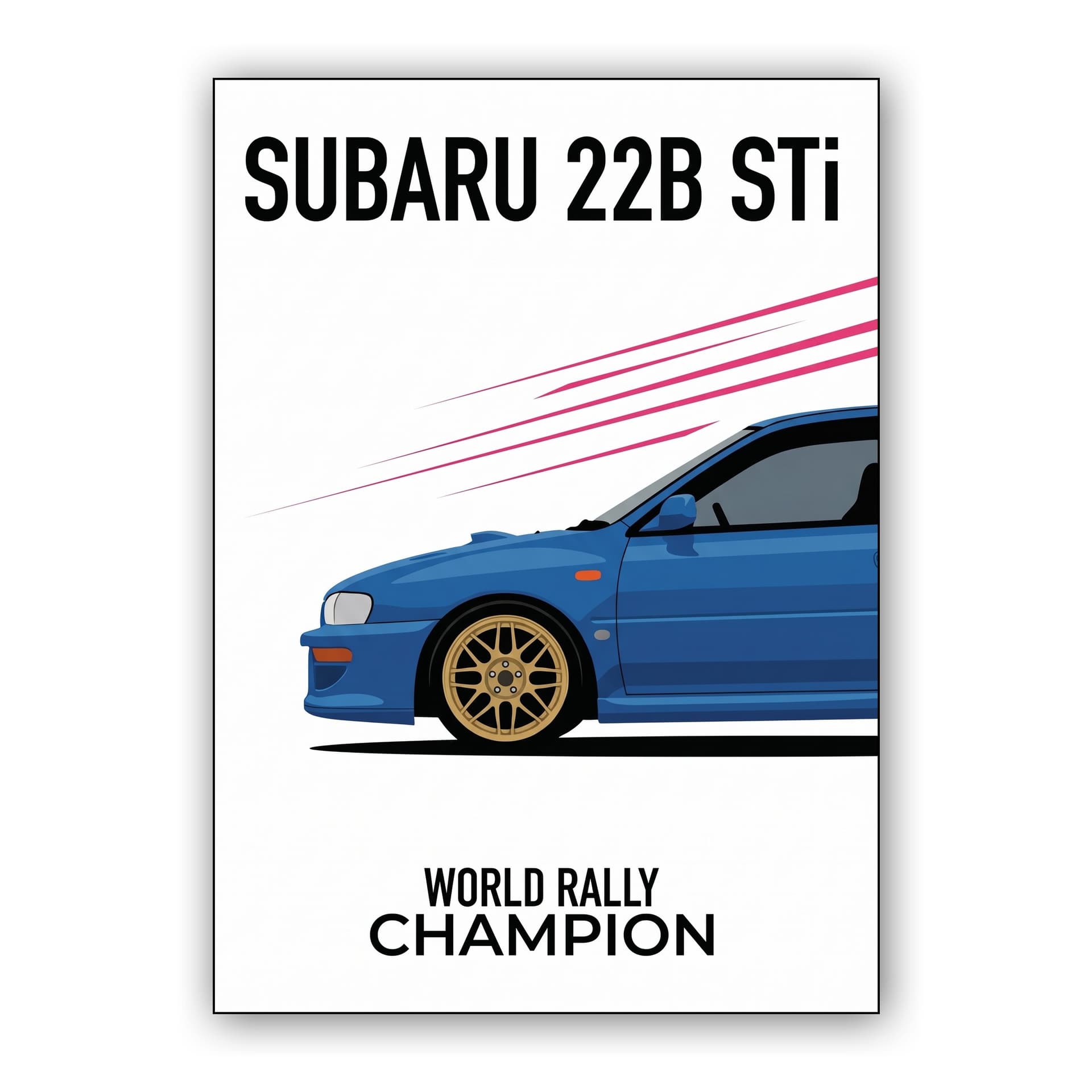 Subaru 22B STi World Rally Champion Poster