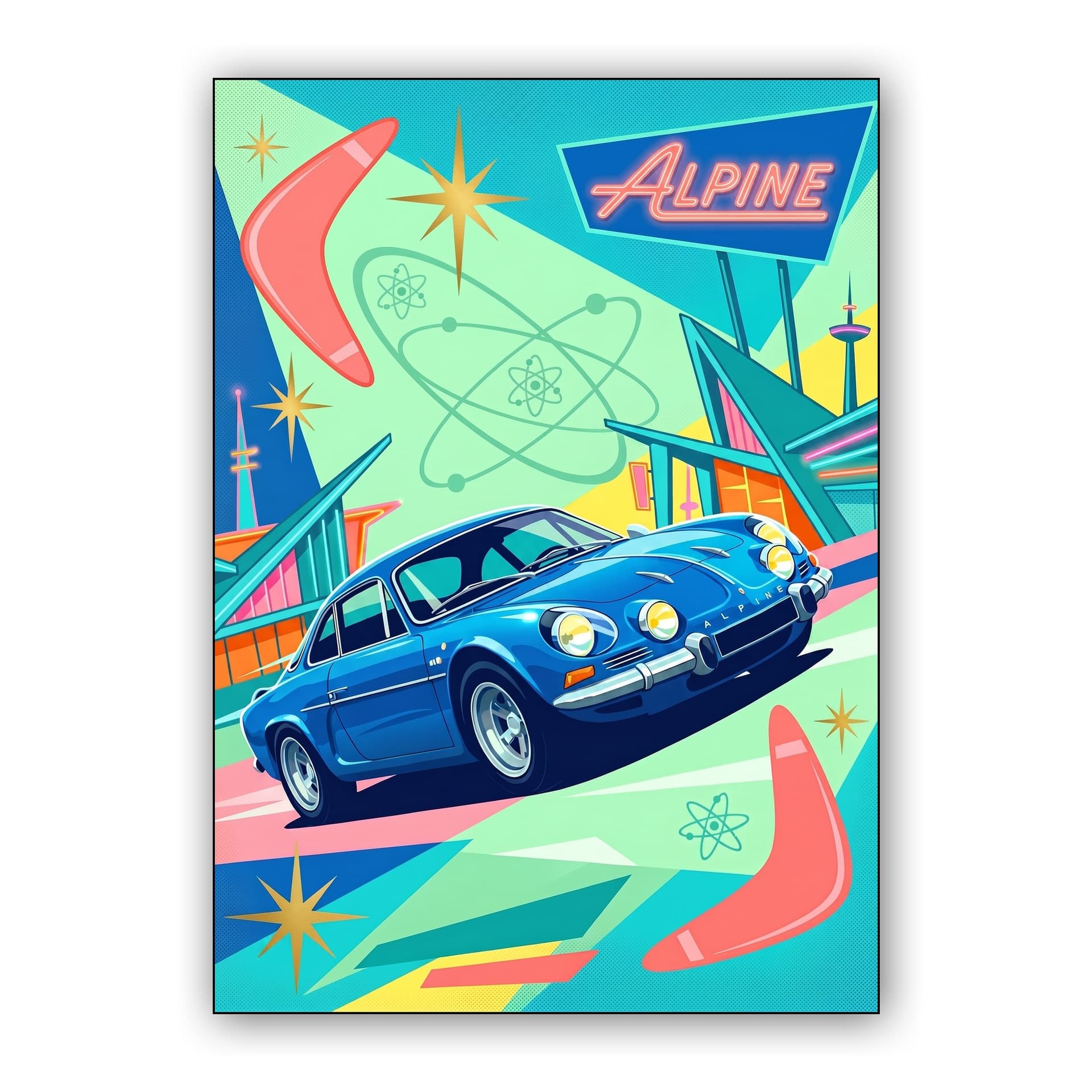 Alpine A110 Googie Retro Futurism