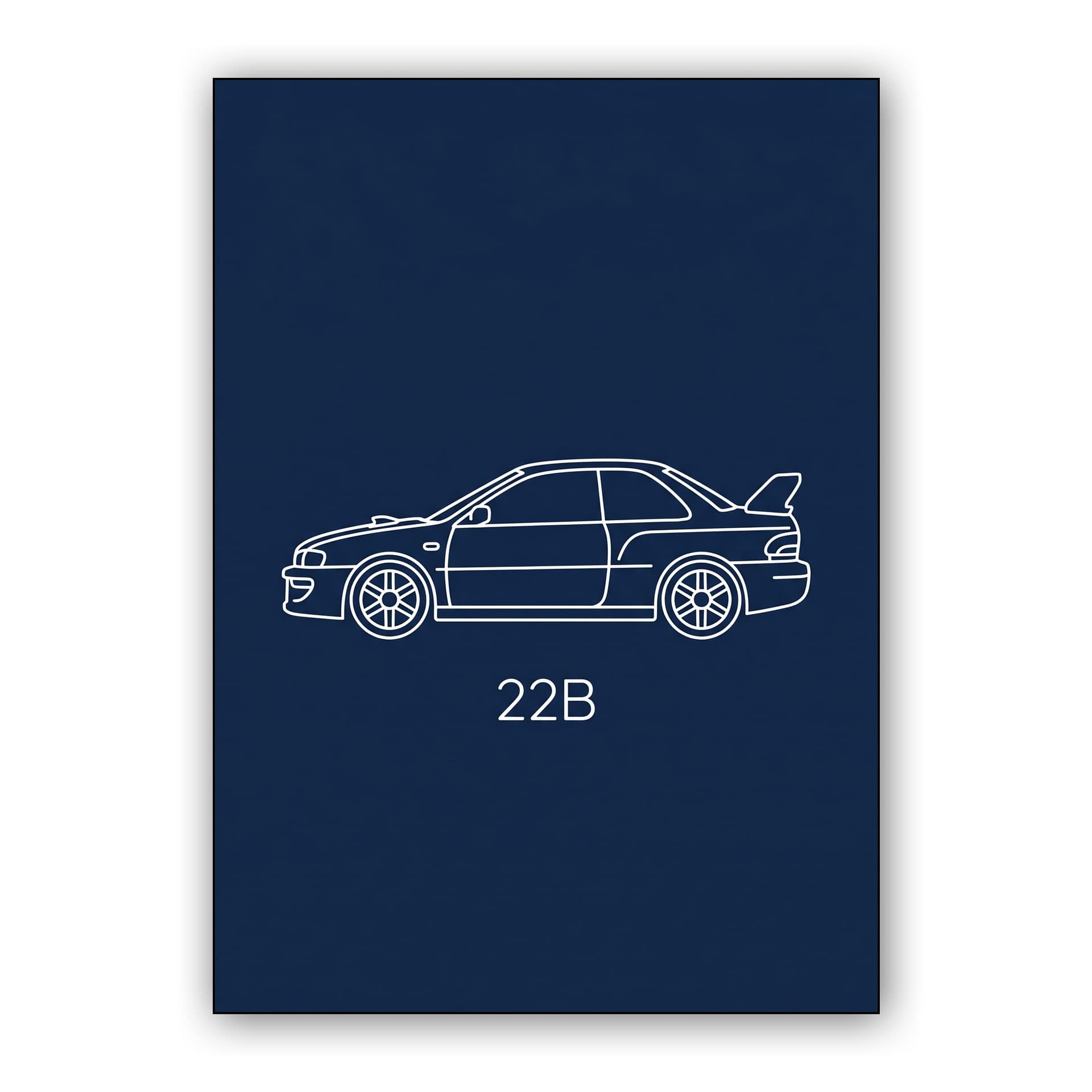 Subaru Impreza 22B STi Minimalist Line Art