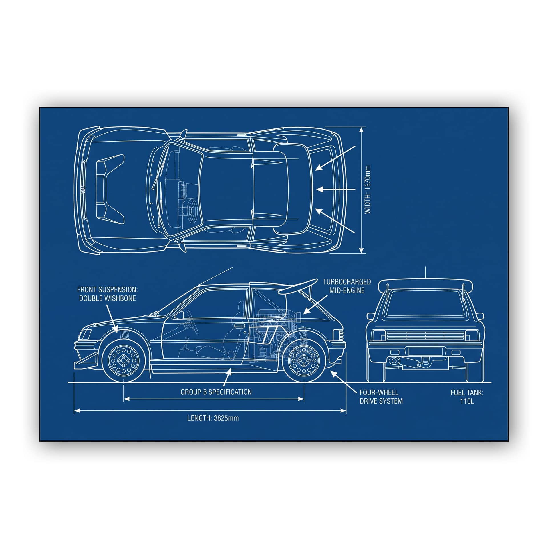 Peugeot 205 T16 Group B Blueprint
