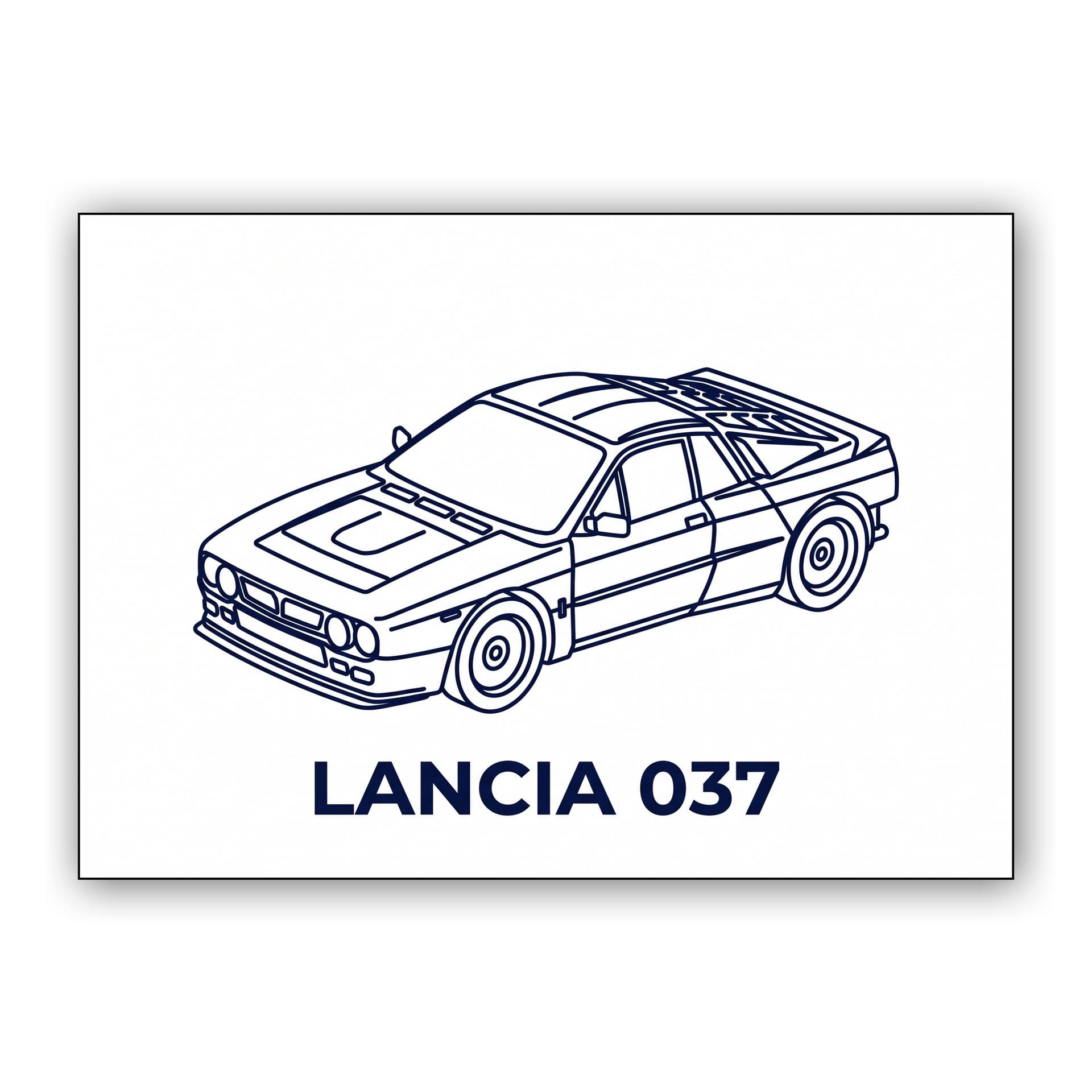 Lancia 037 Minimalist Line Art