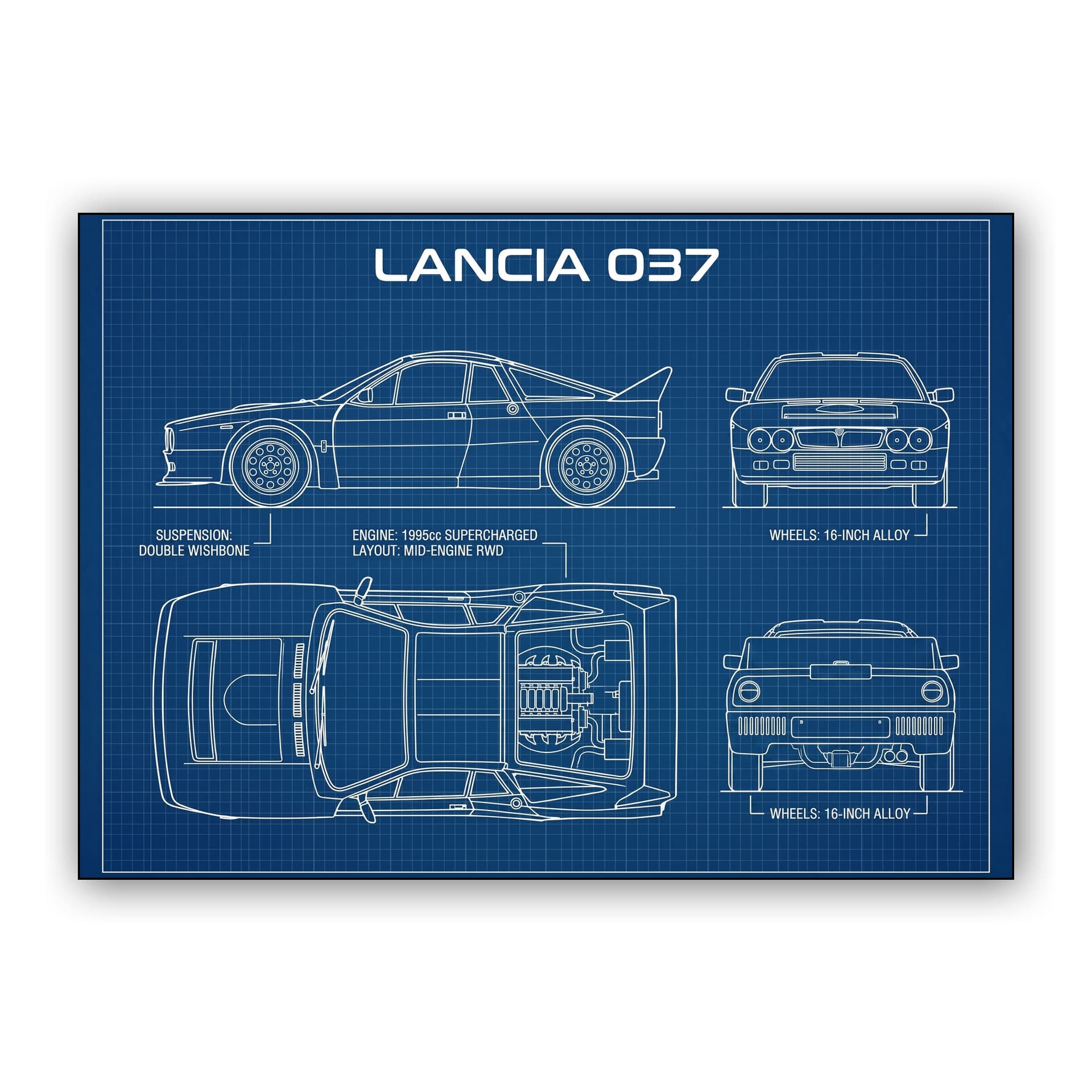 Lancia 037 Blueprint Schematic