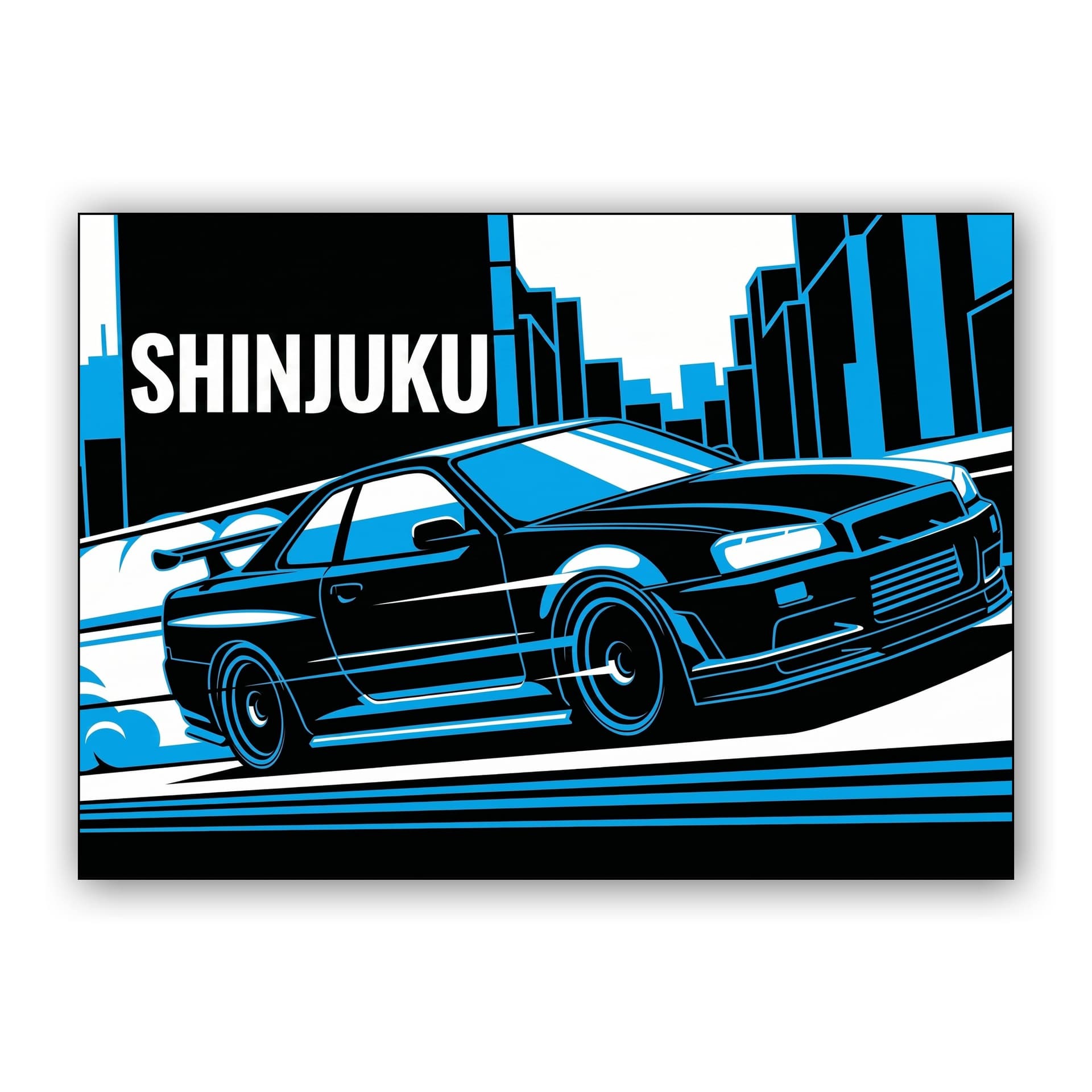 Shinjuku Speed: Nissan Skyline GT-R R34 Flat Art