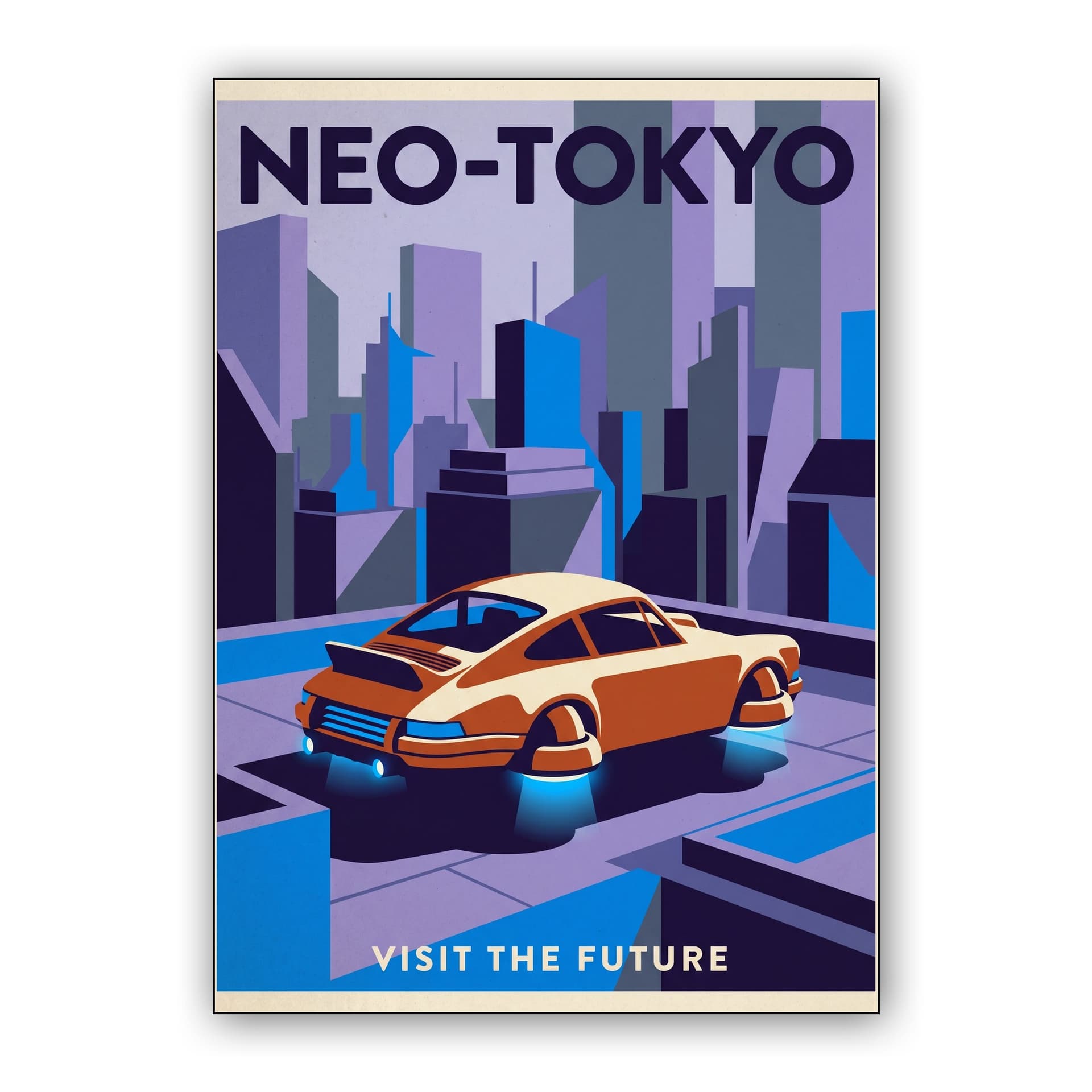 Visit Neo-Tokyo: Classic Porsche 911 Hovercar