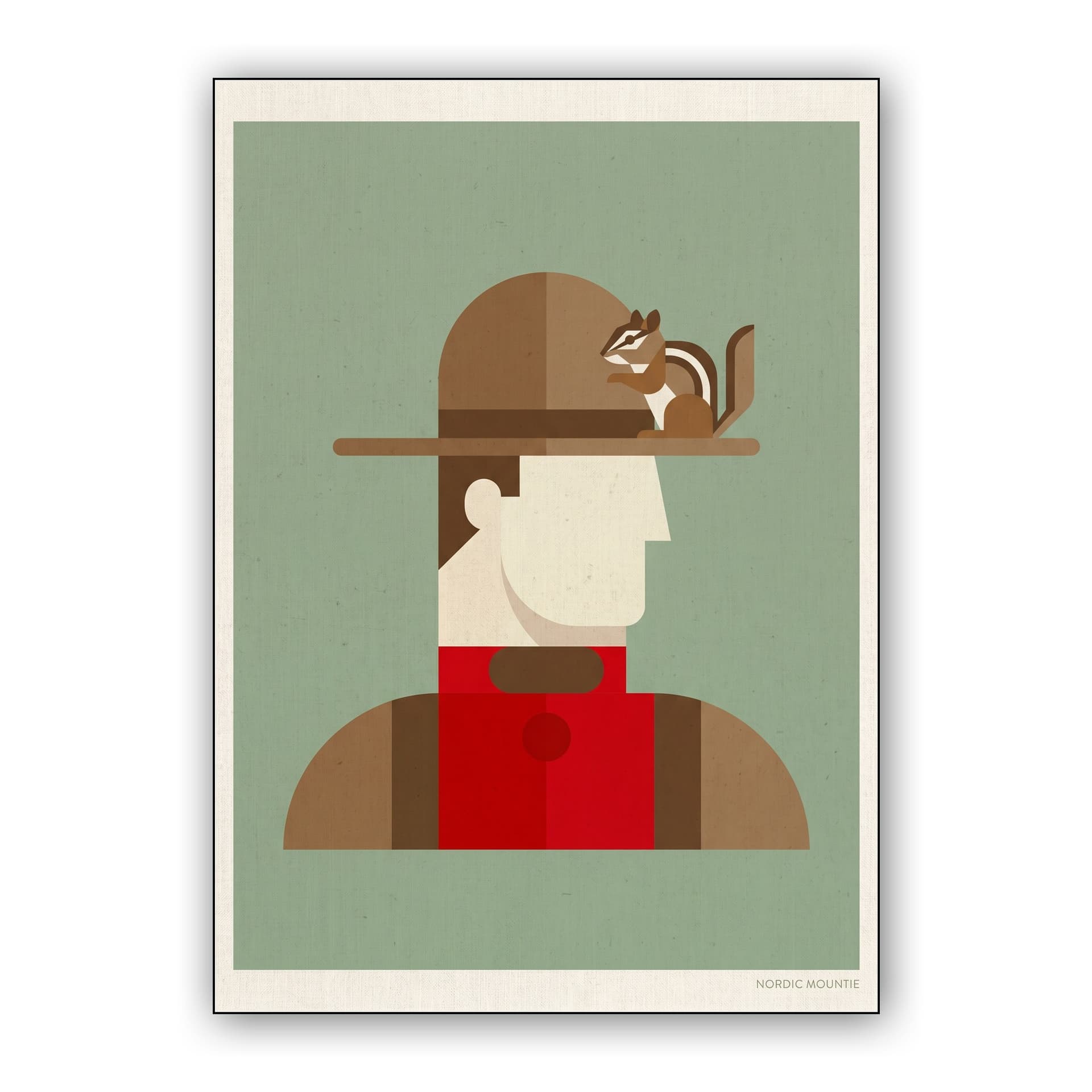 Nordic Mountie: Minimalist Canadian Guard and Chipmunk