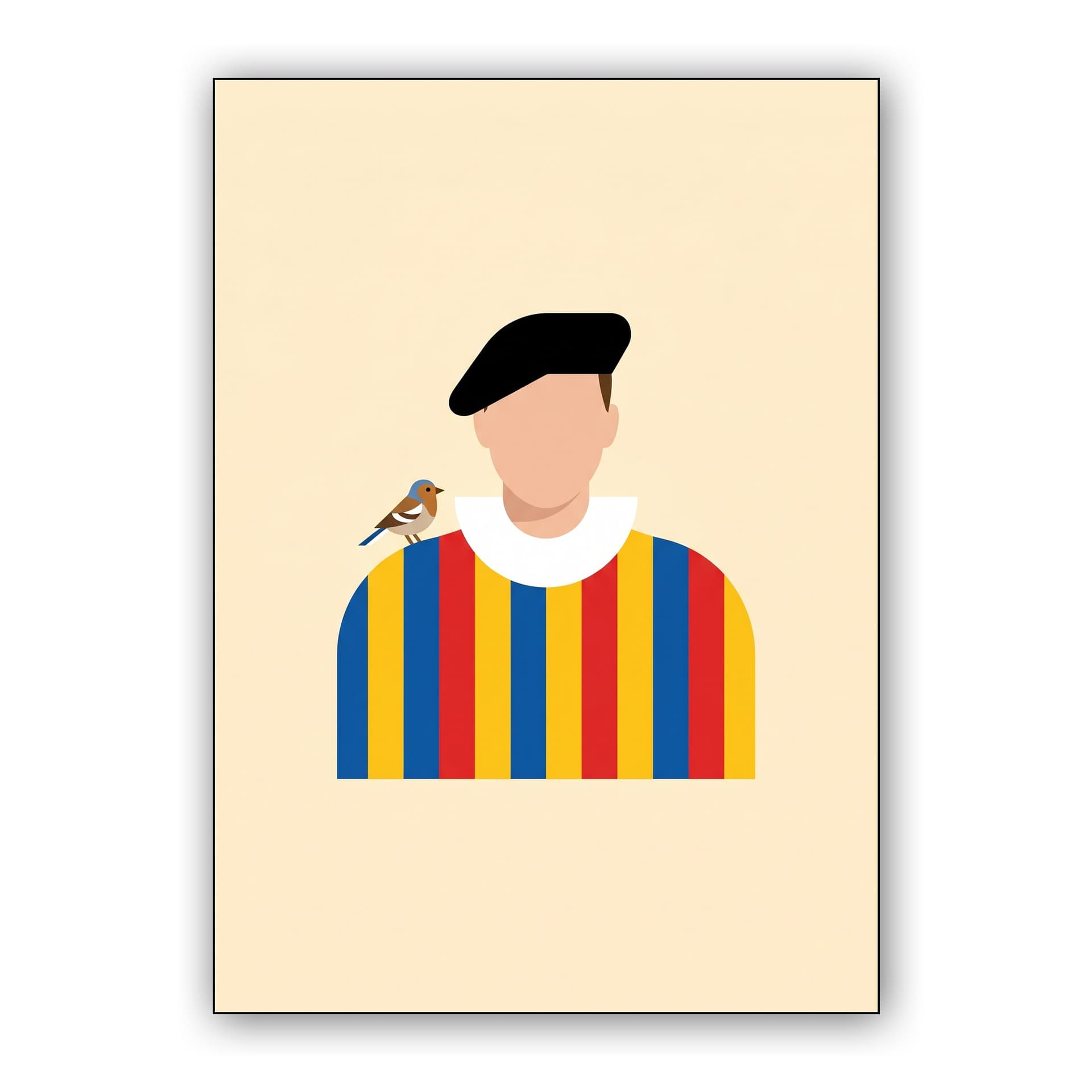 The Guard's Friend: Minimalist Swiss Guard Art