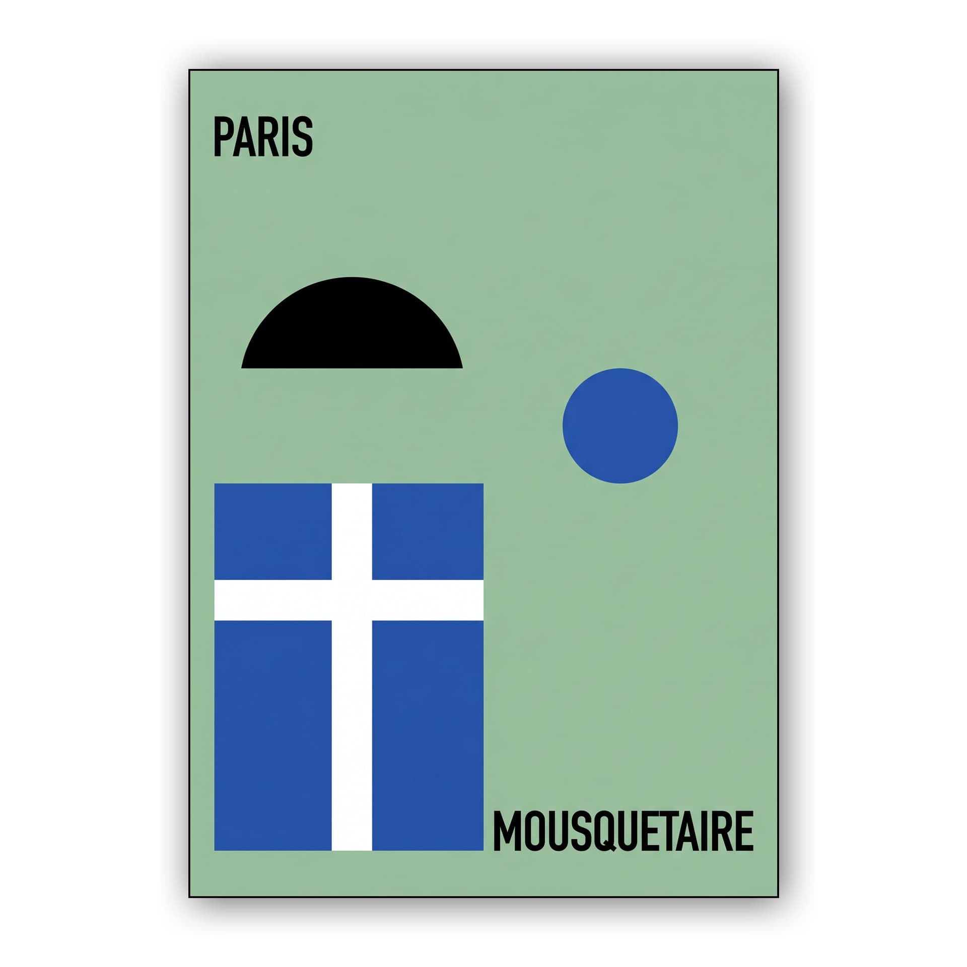 Bauhaus Mousquetaire: Abstract French Guard Art