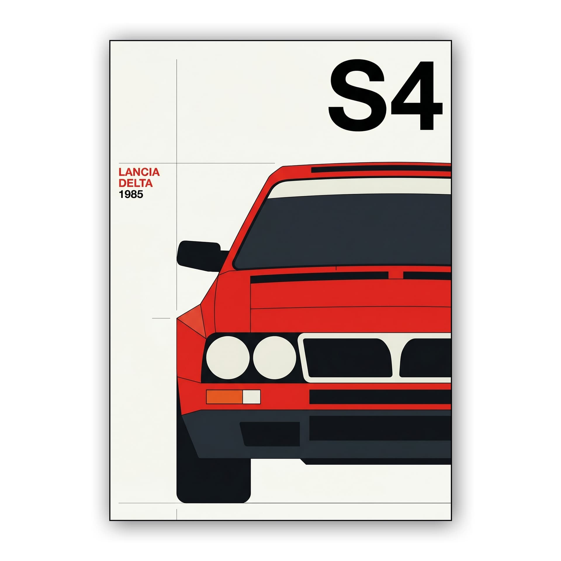 Lancia Delta S4 1985 Minimalist Poster