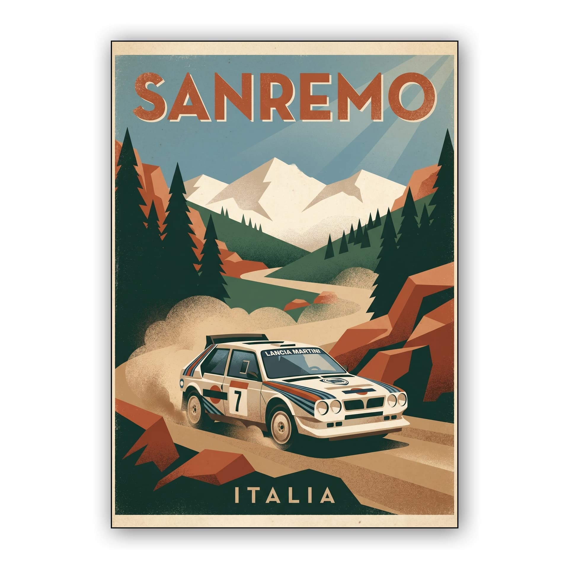 Rallye Sanremo - Lancia Delta S4 Vintage Poster