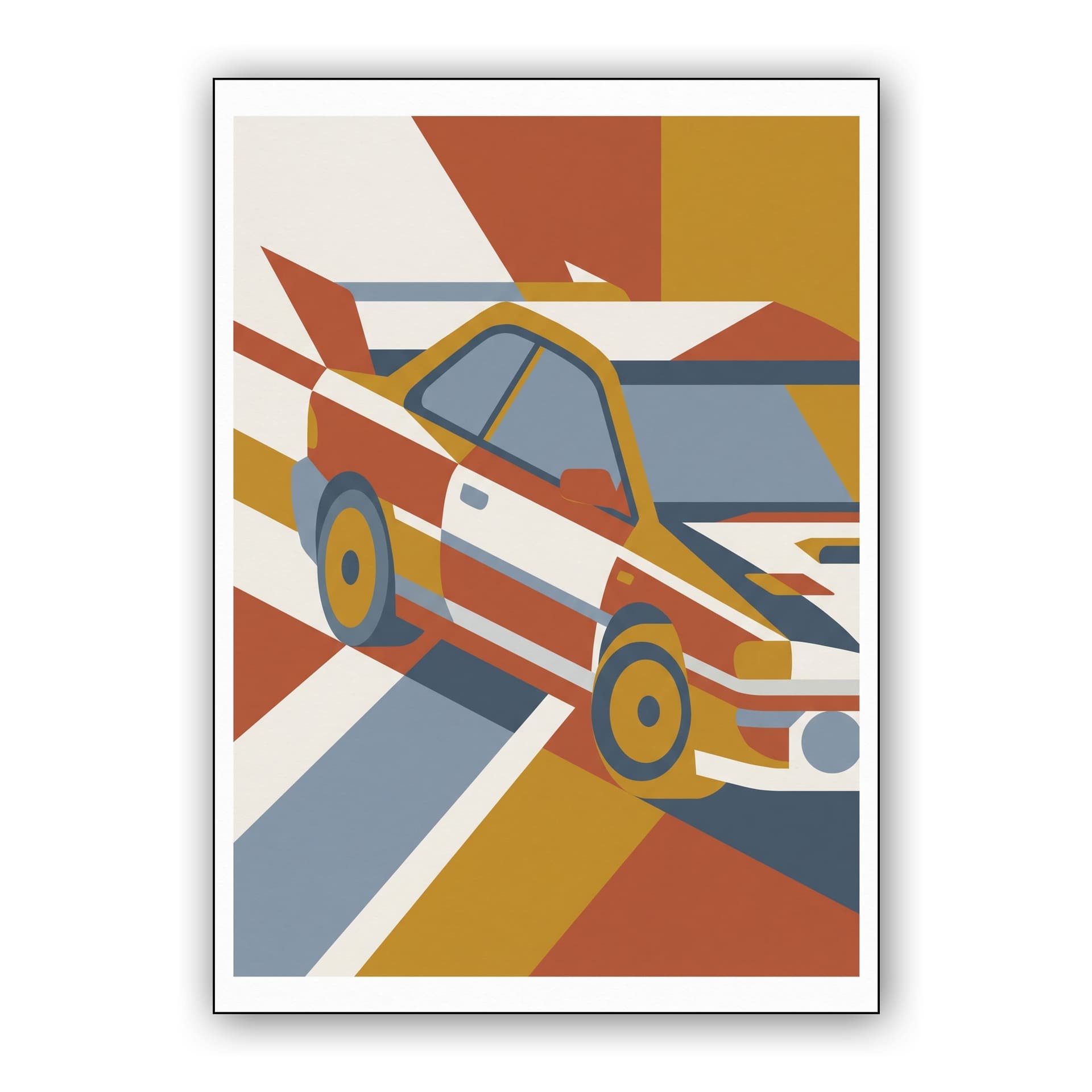 Subaru Impreza 22B - Constructivist Geometric Poster