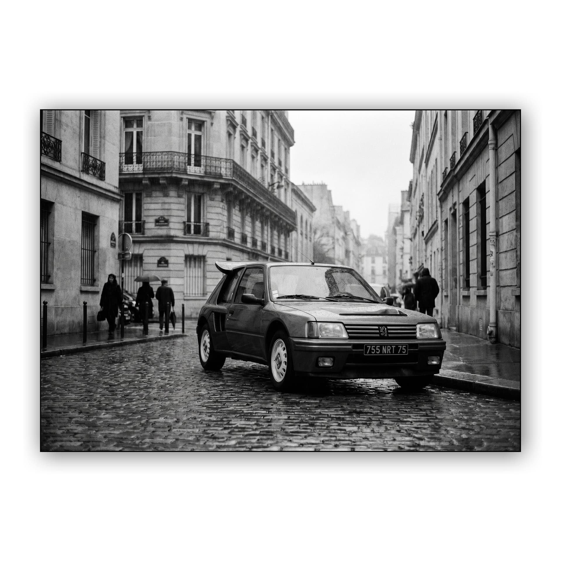 Rainy Paris - Peugeot 205 T16 on Cobblestone