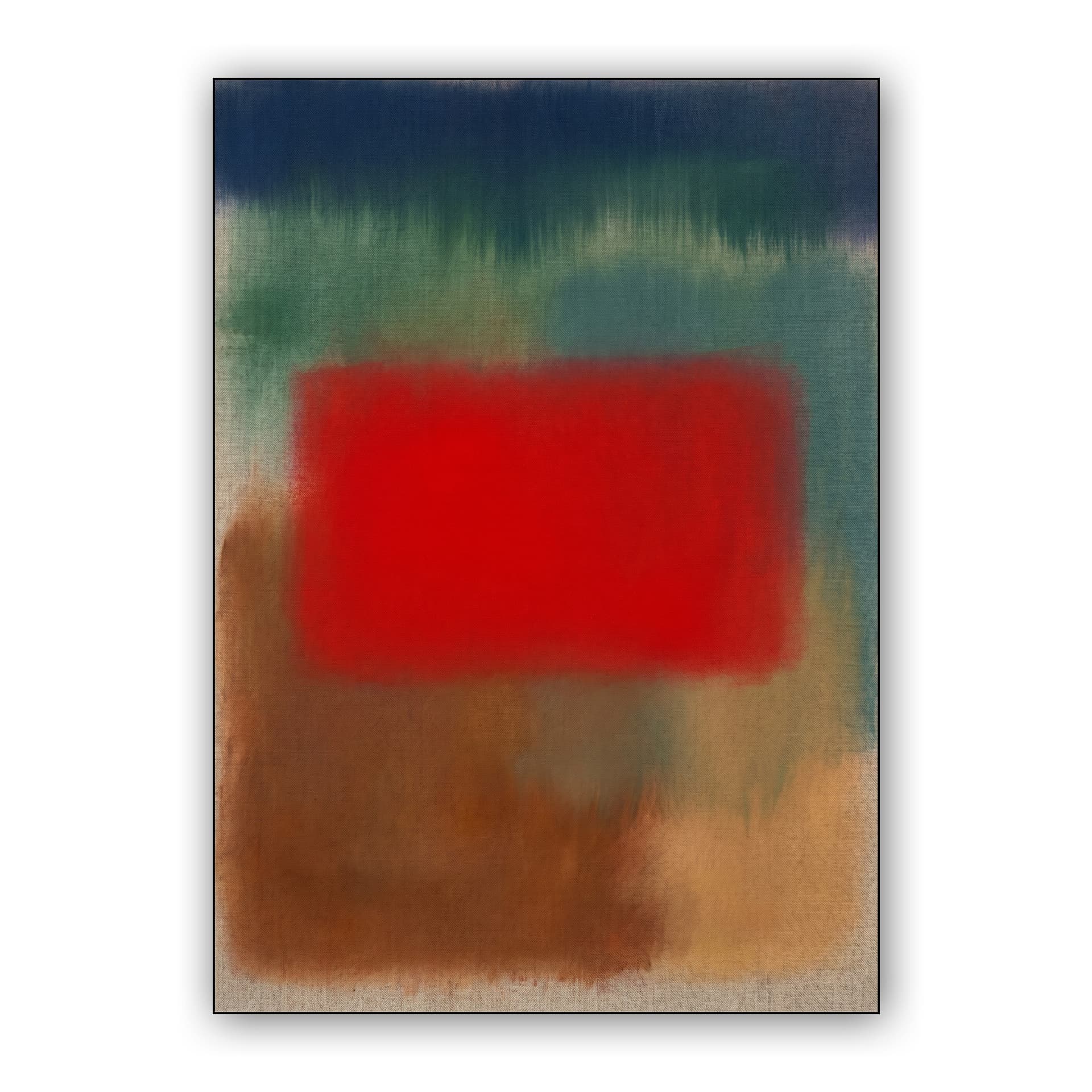 Red Meditation - Color Field Abstract Painting