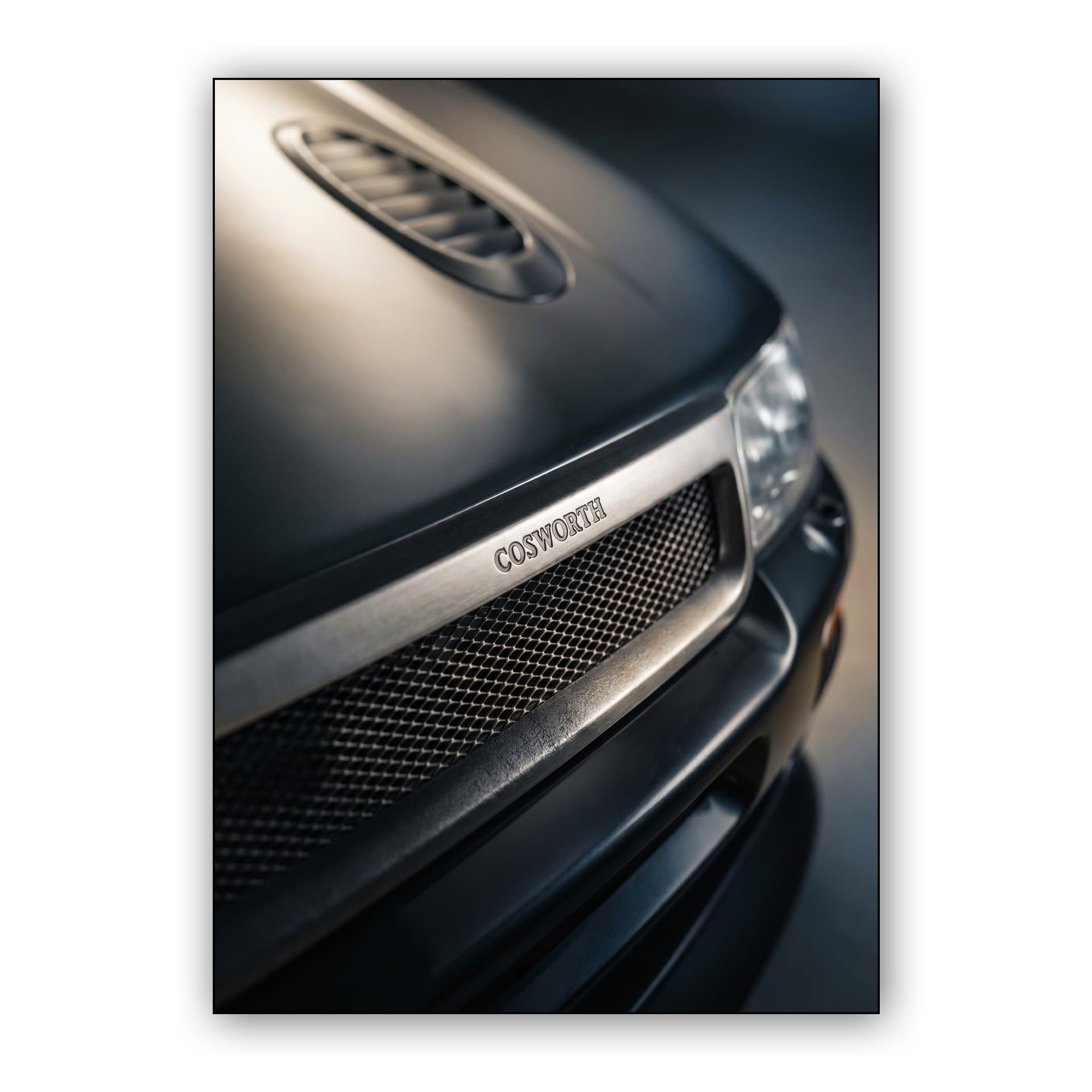 Ford Escort Cosworth Matte Black Grille Macro