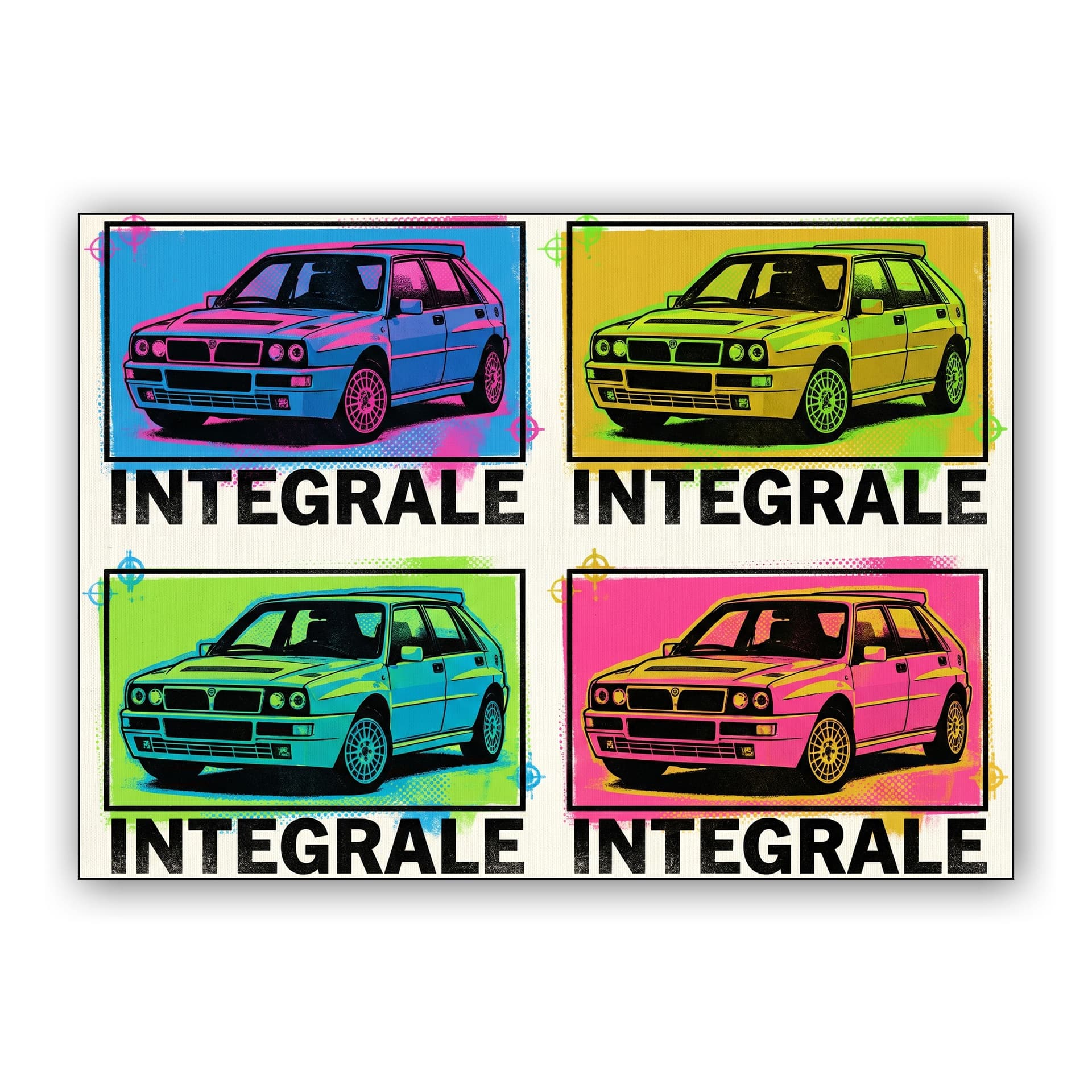 Lancia Delta Integrale Warhol Pop Art Poster