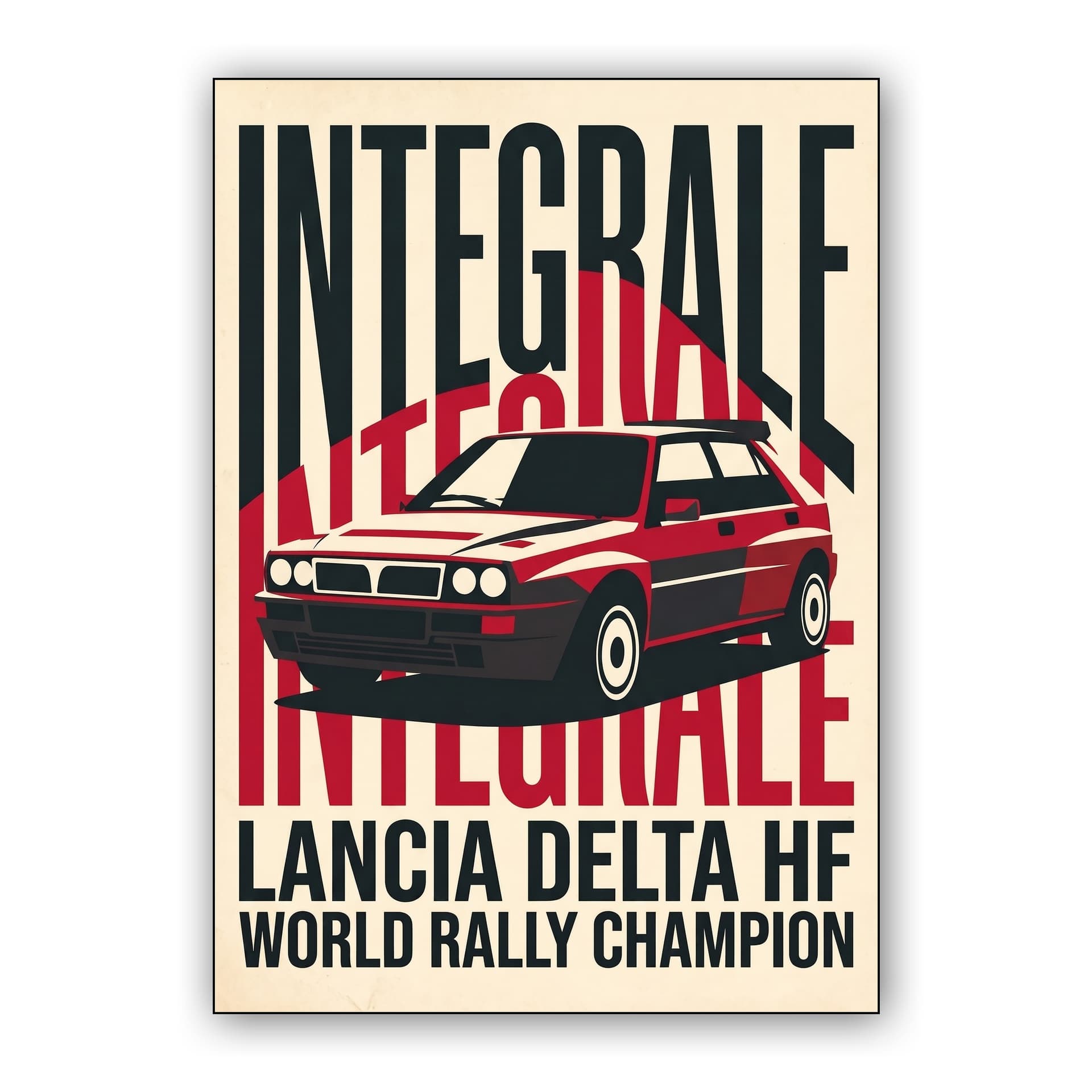 Lancia Delta HF Integrale World Rally Champion Poster