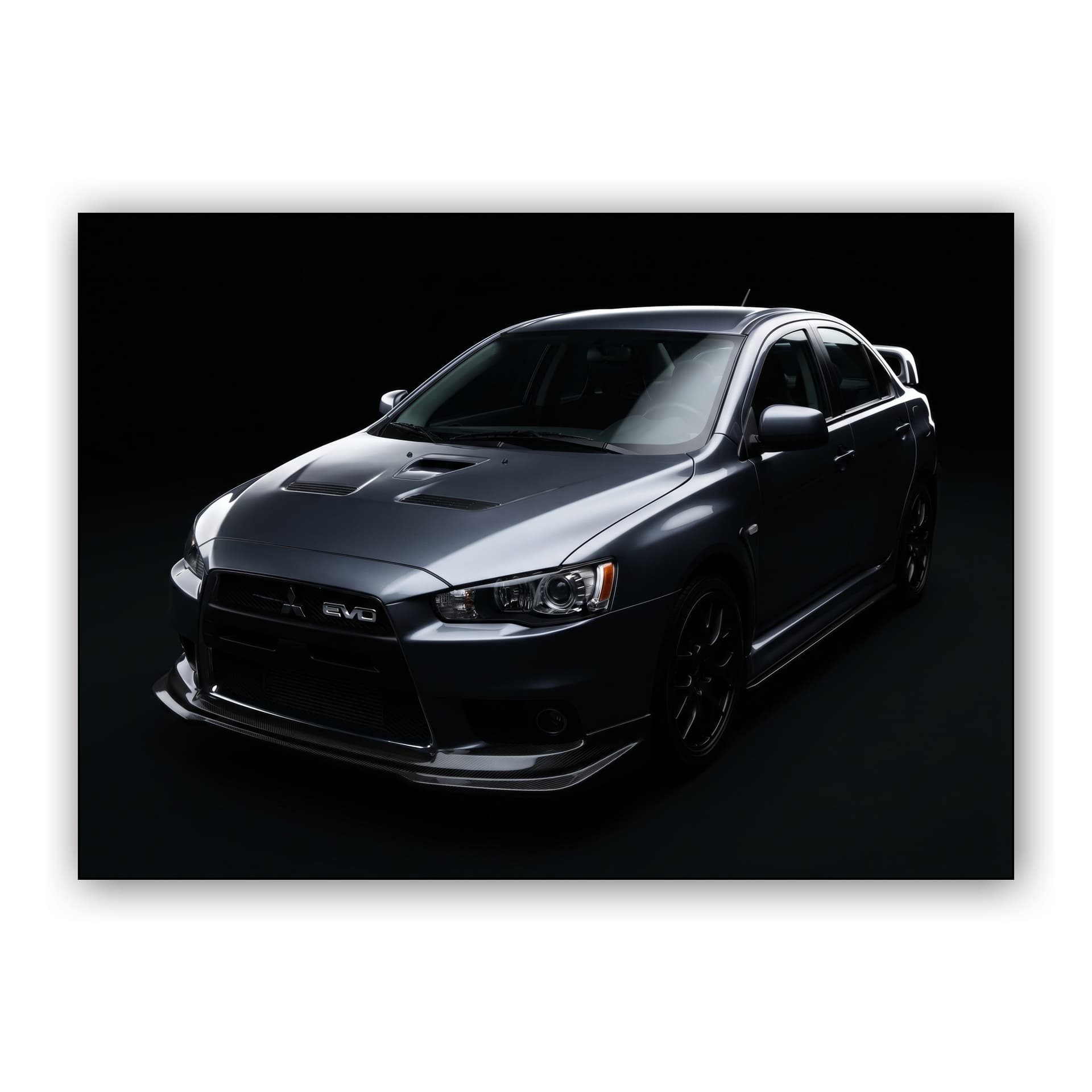 Mitsubishi Lancer Evolution X Gunmetal Grey Studio Portrait