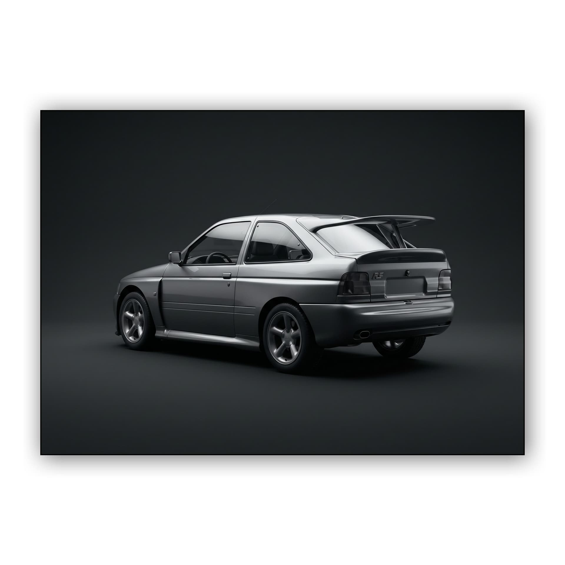 Ford Escort RS Cosworth Liquid Silver Studio Portrait