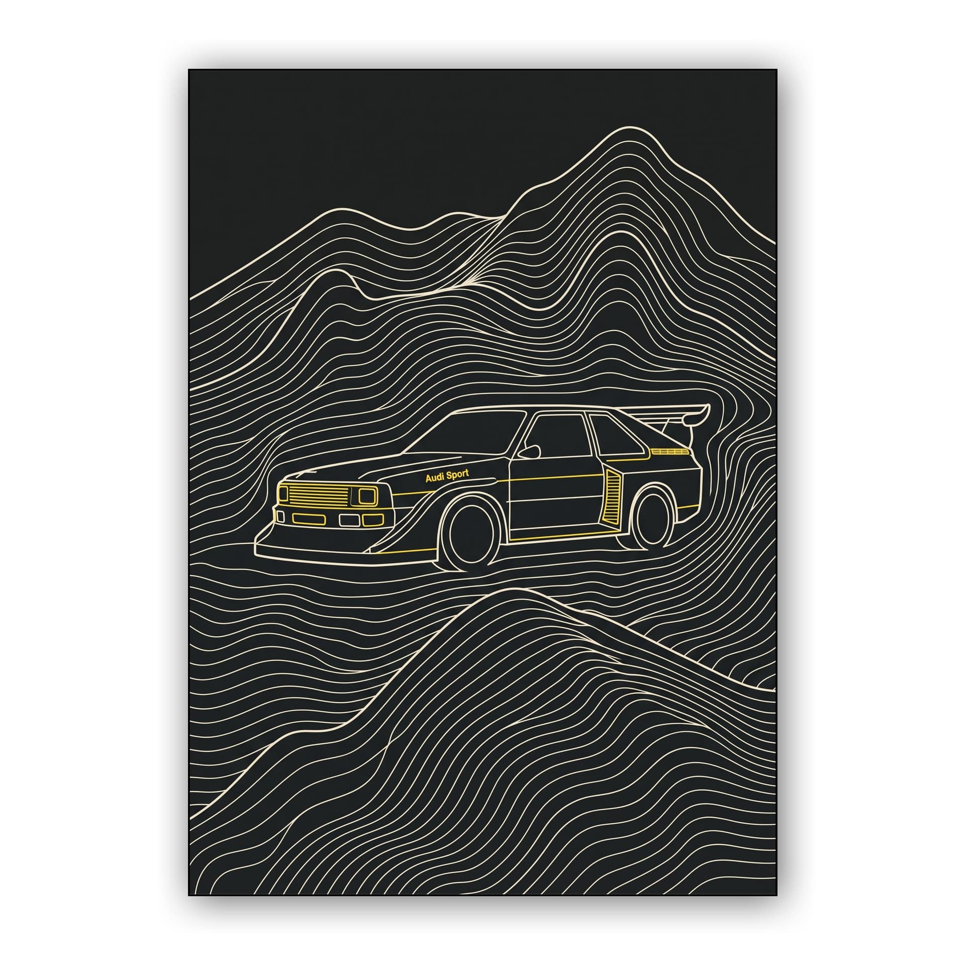 Quattro S1 Topographic Line Art