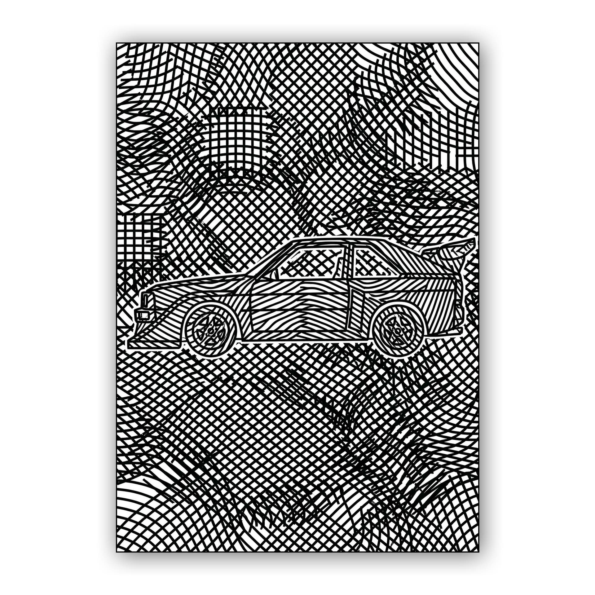 Quattro S1 Cross-Hatch Op Art