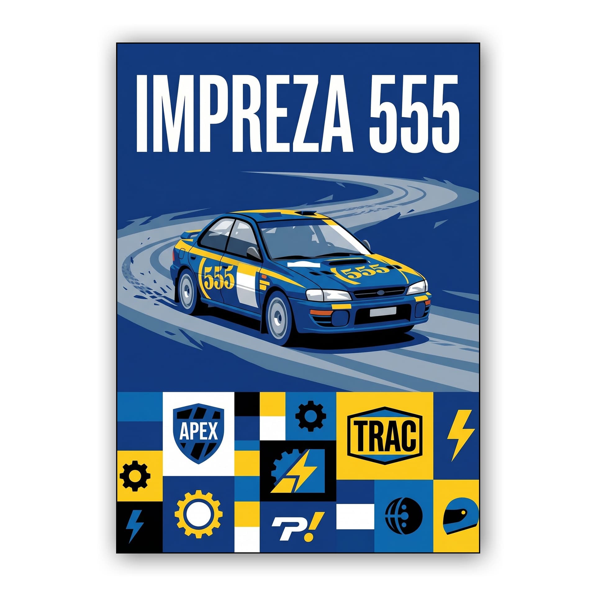 Impreza 555 Graphic Poster Art