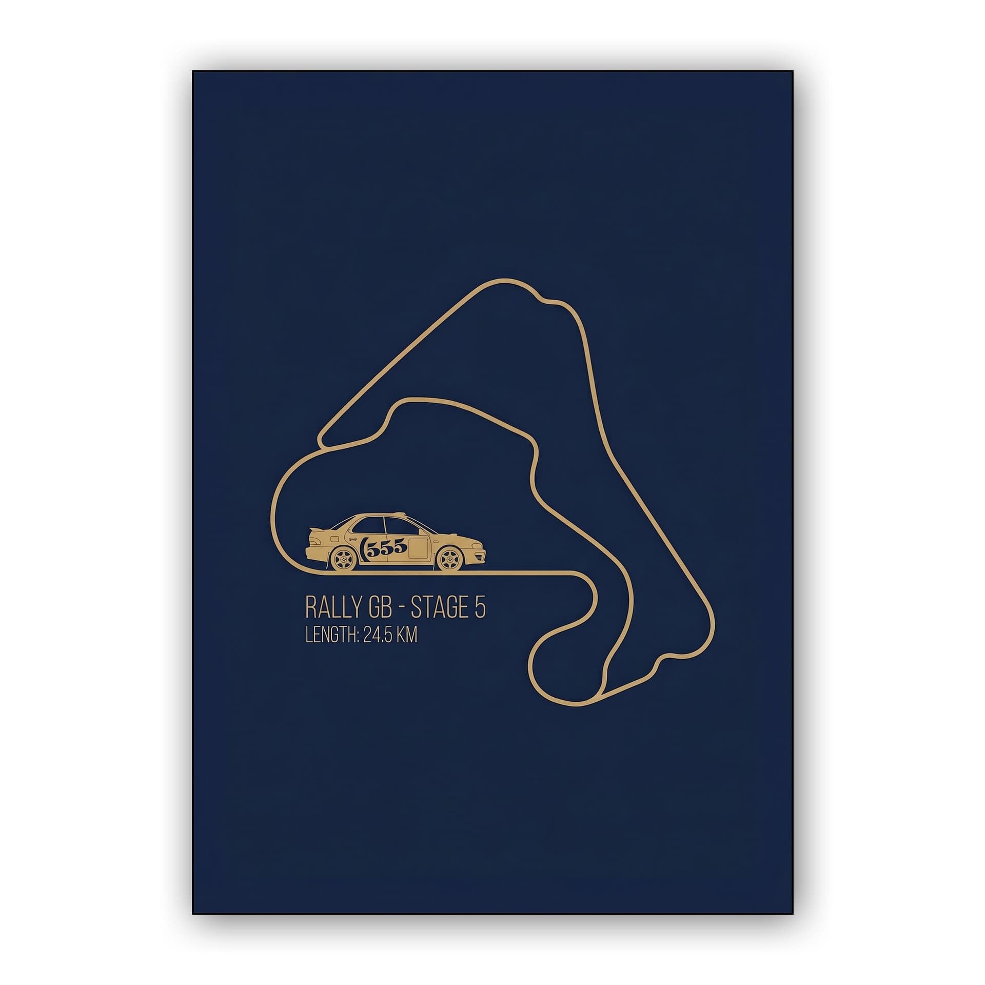 Minimalist Impreza Rally GB Track Map