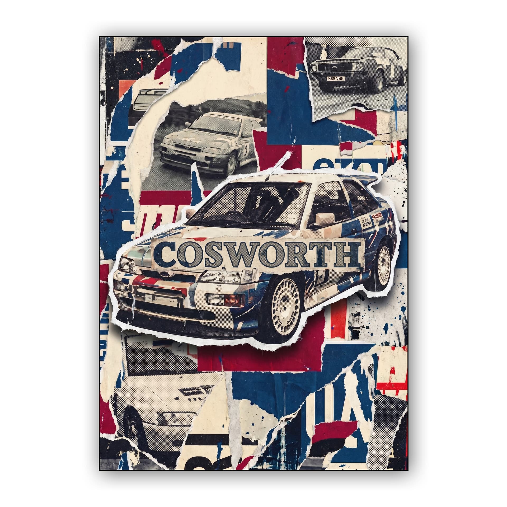 Cosworth RS Street Art Collage