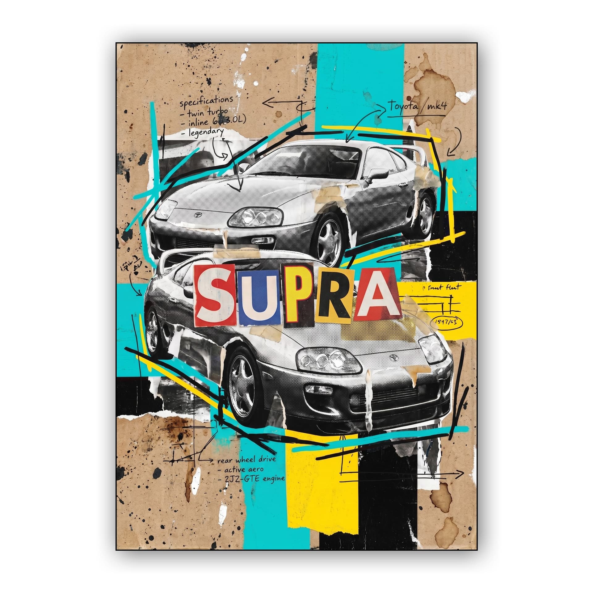 Supra MK4 Street Art Collage