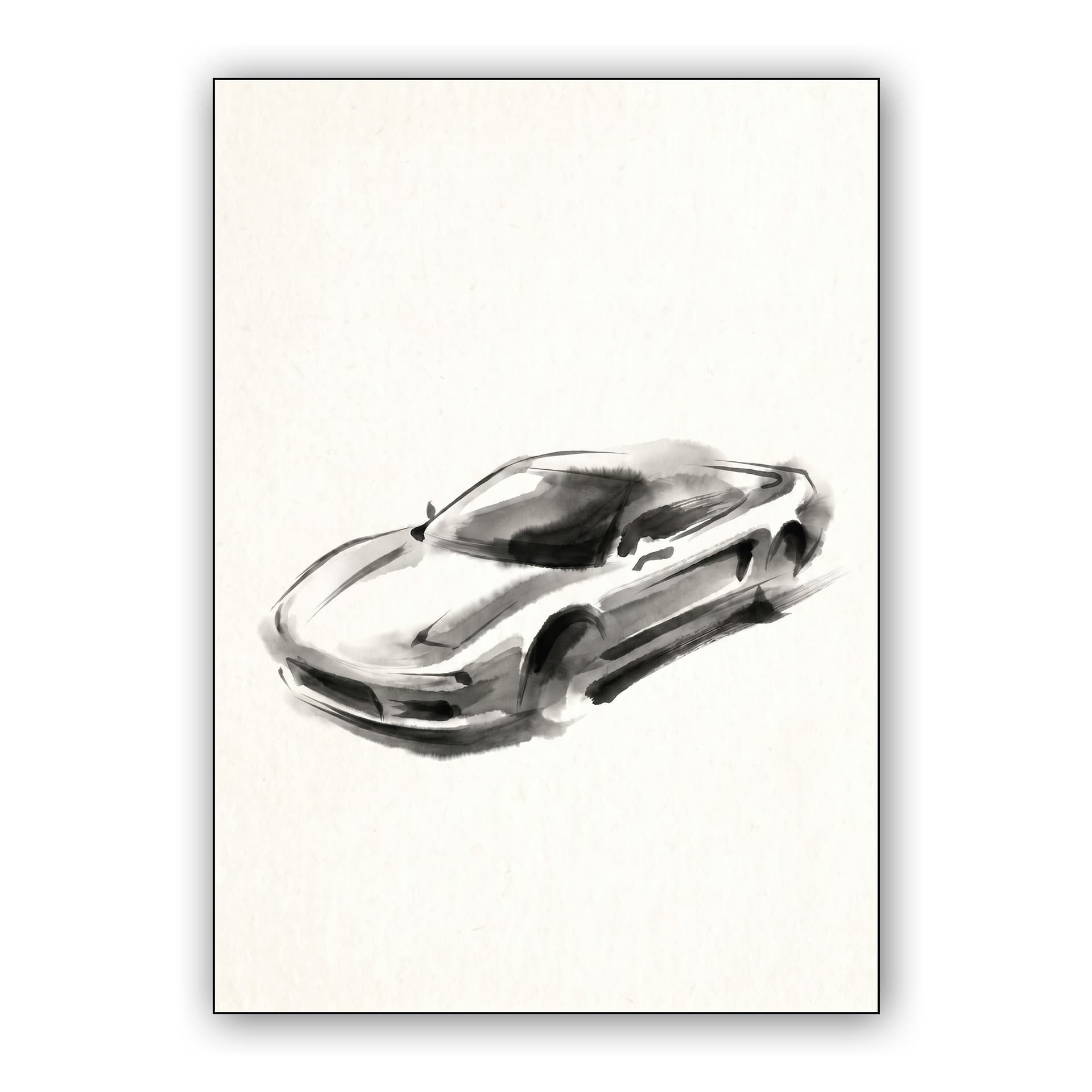 Minimalist NSX Sumi-e Art