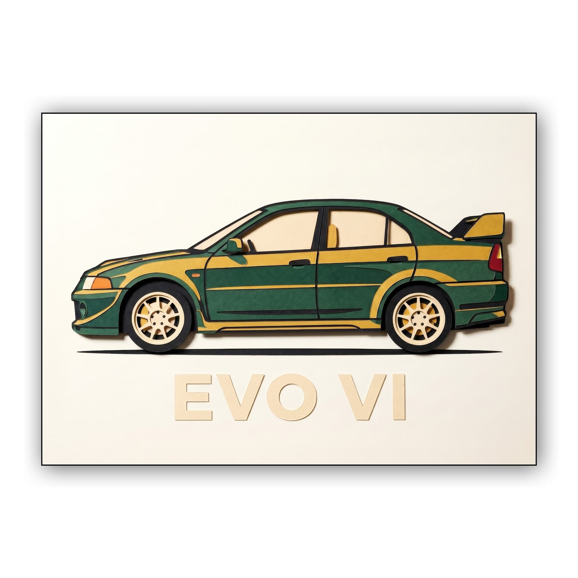 Paper Cutout Evo VI Graphic