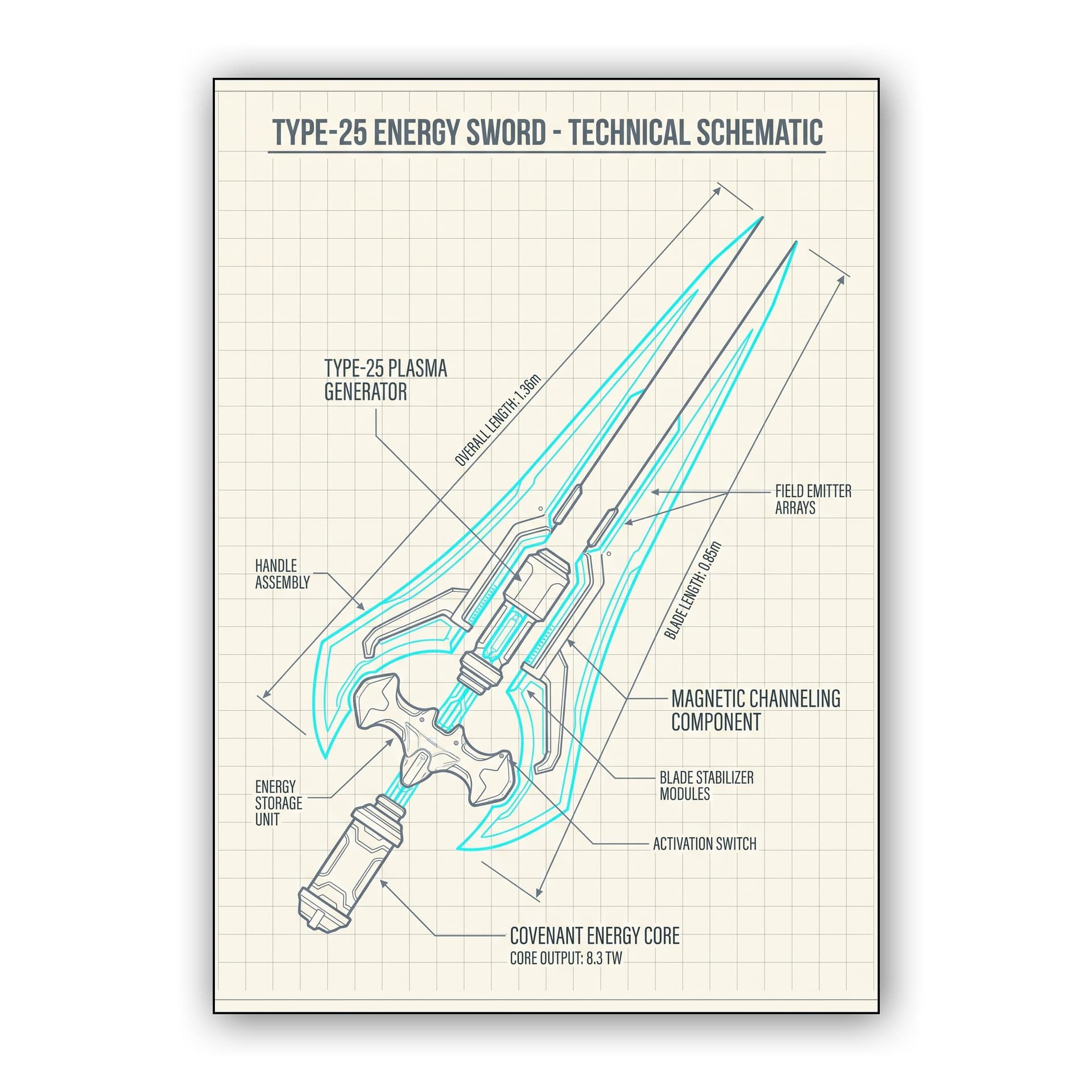 Energy Sword Technical Schematic