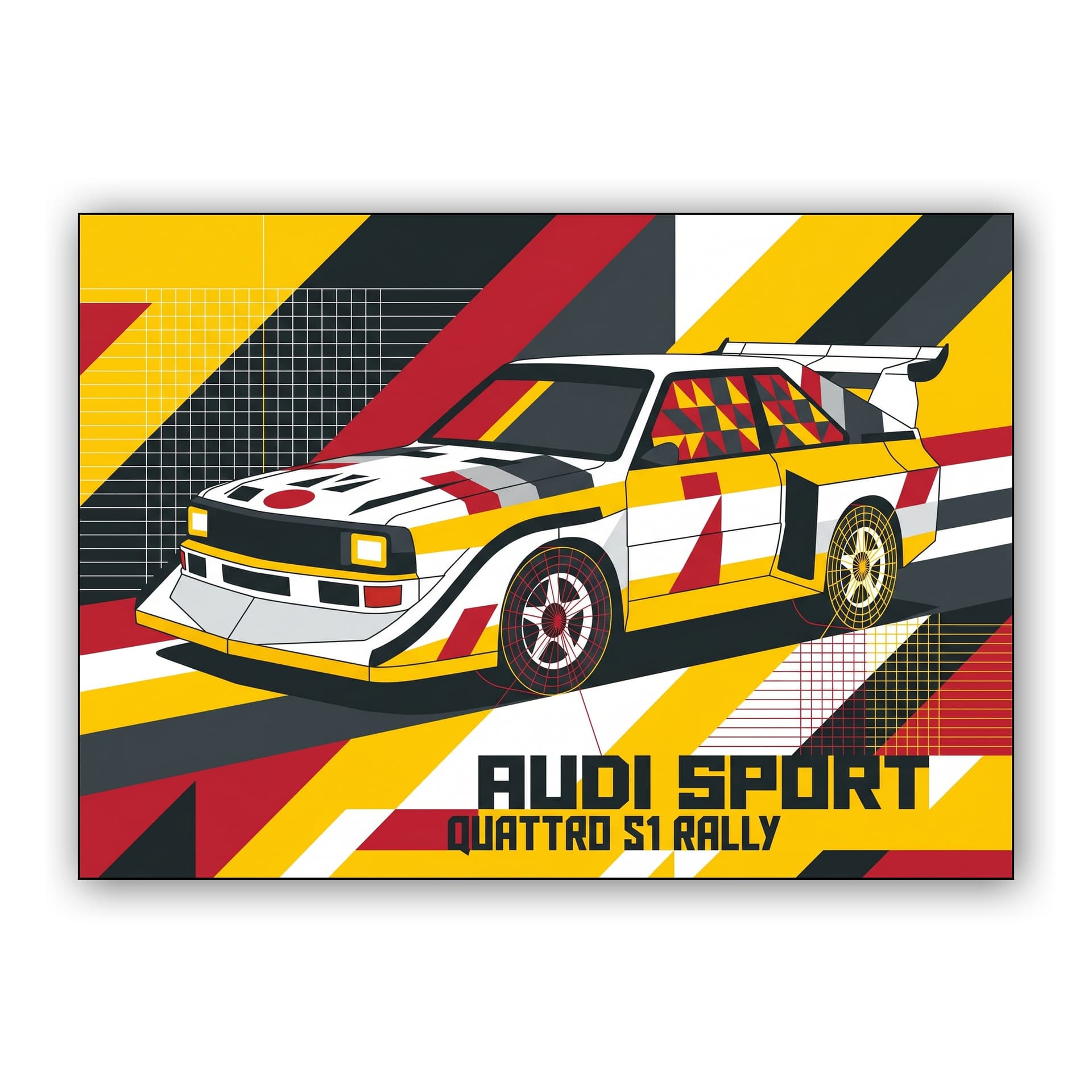 Audi Sport Quattro S1 Geometric Art